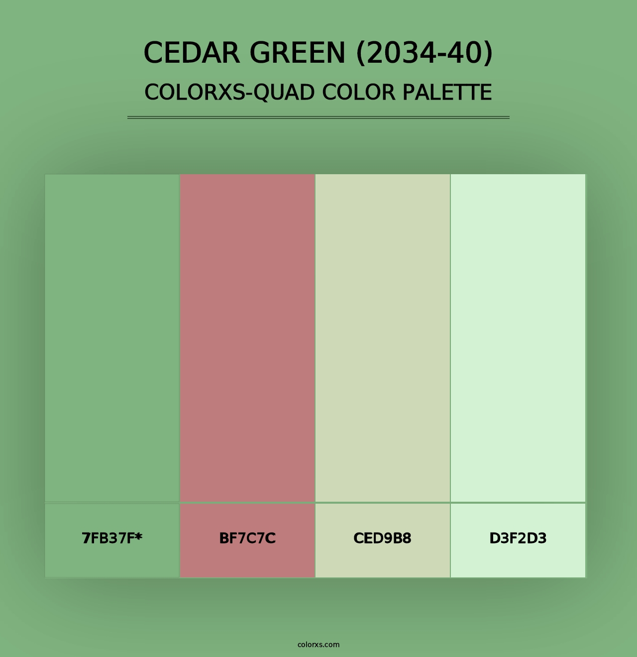 Cedar Green (2034-40) - Colorxs Quad Palette