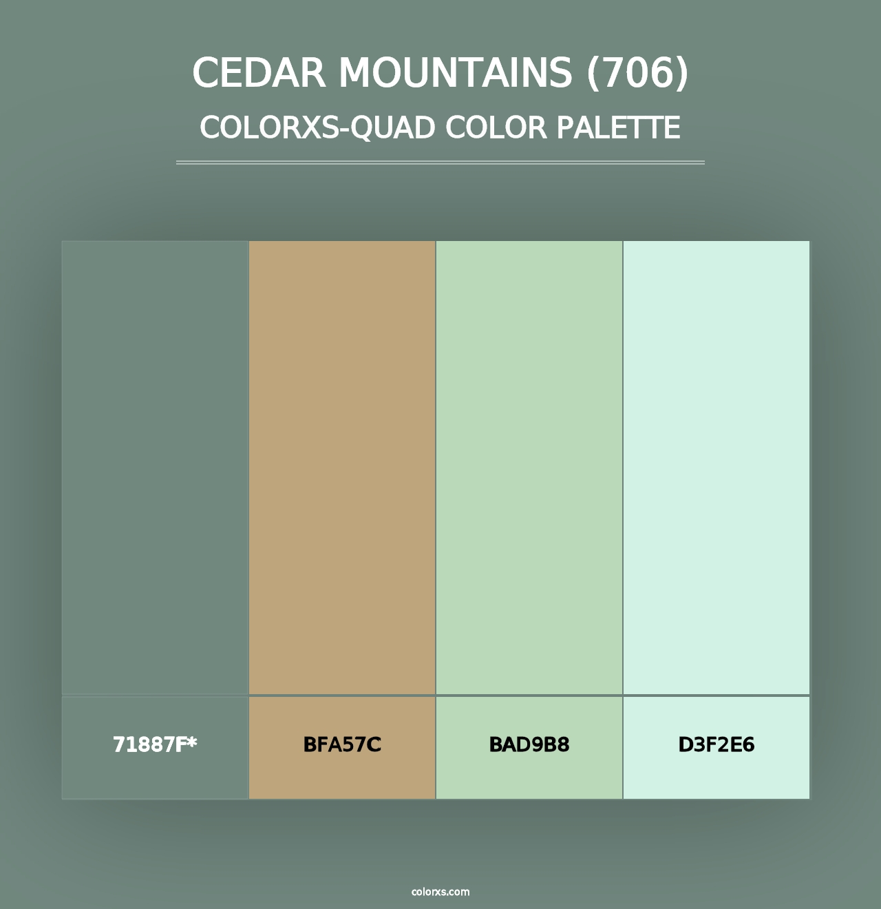 Cedar Mountains (706) - Colorxs Quad Palette