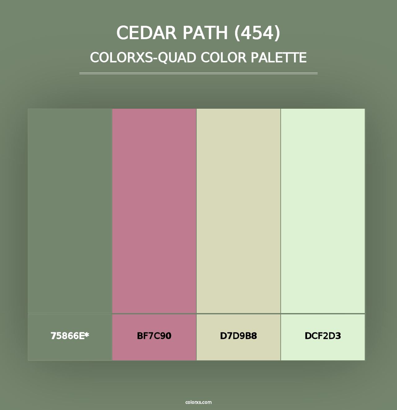 Cedar Path (454) - Colorxs Quad Palette