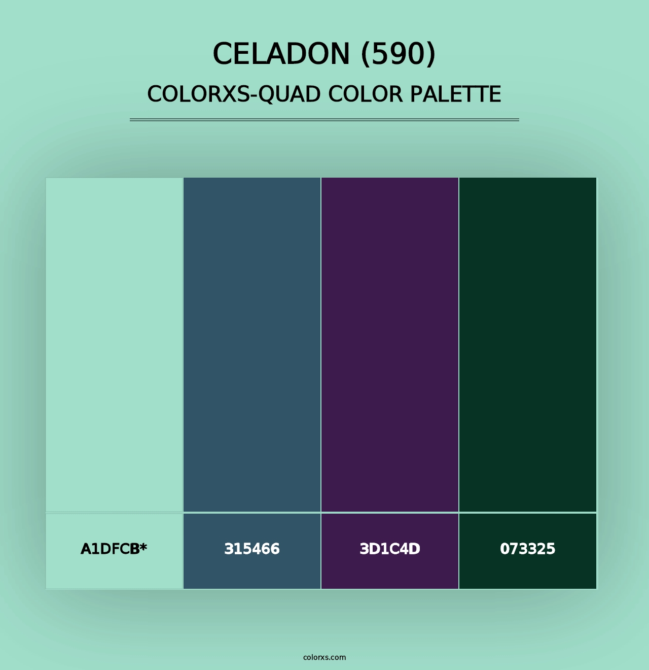 Celadon (590) - Colorxs Quad Palette