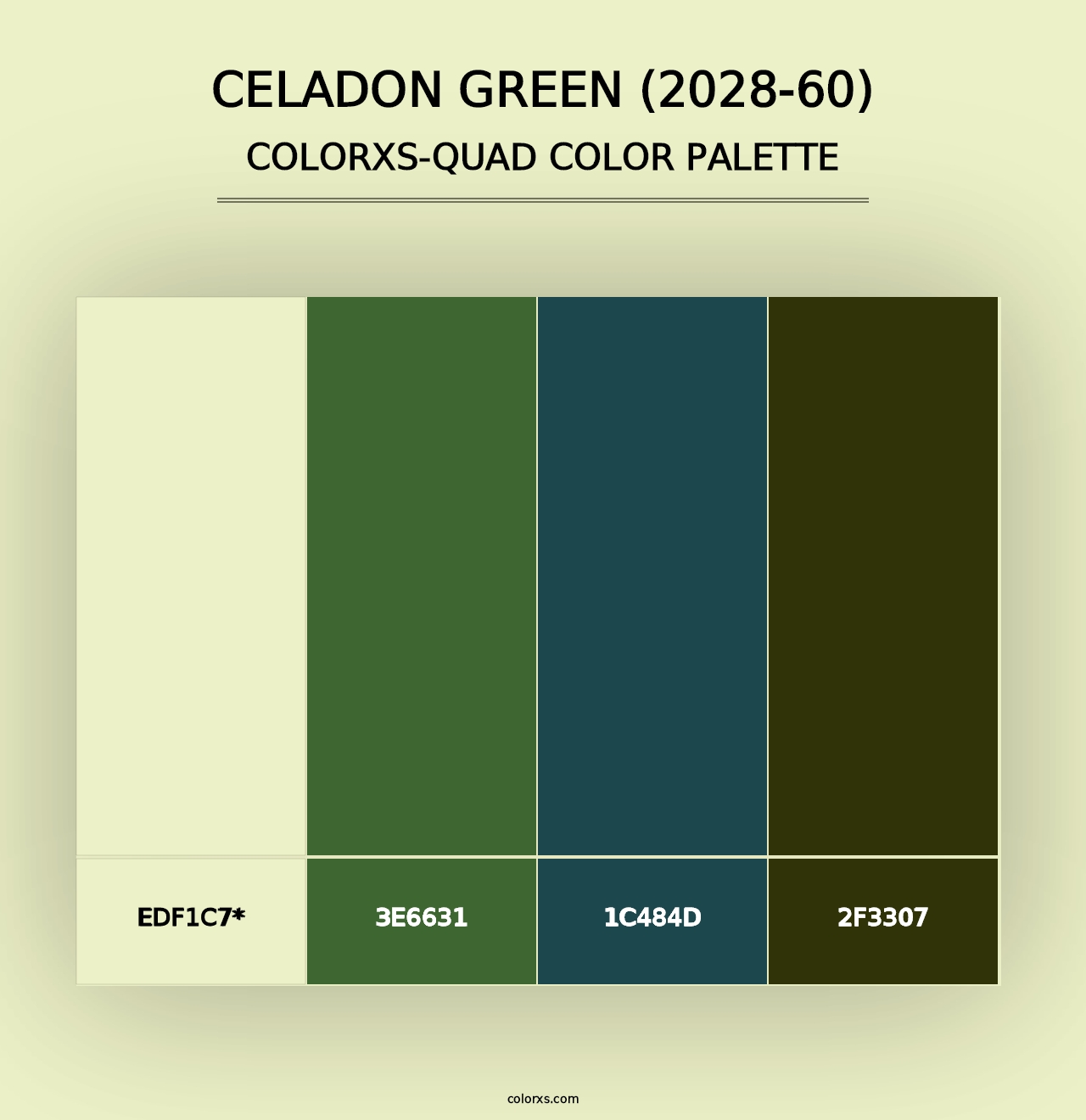 Celadon Green (2028-60) - Colorxs Quad Palette