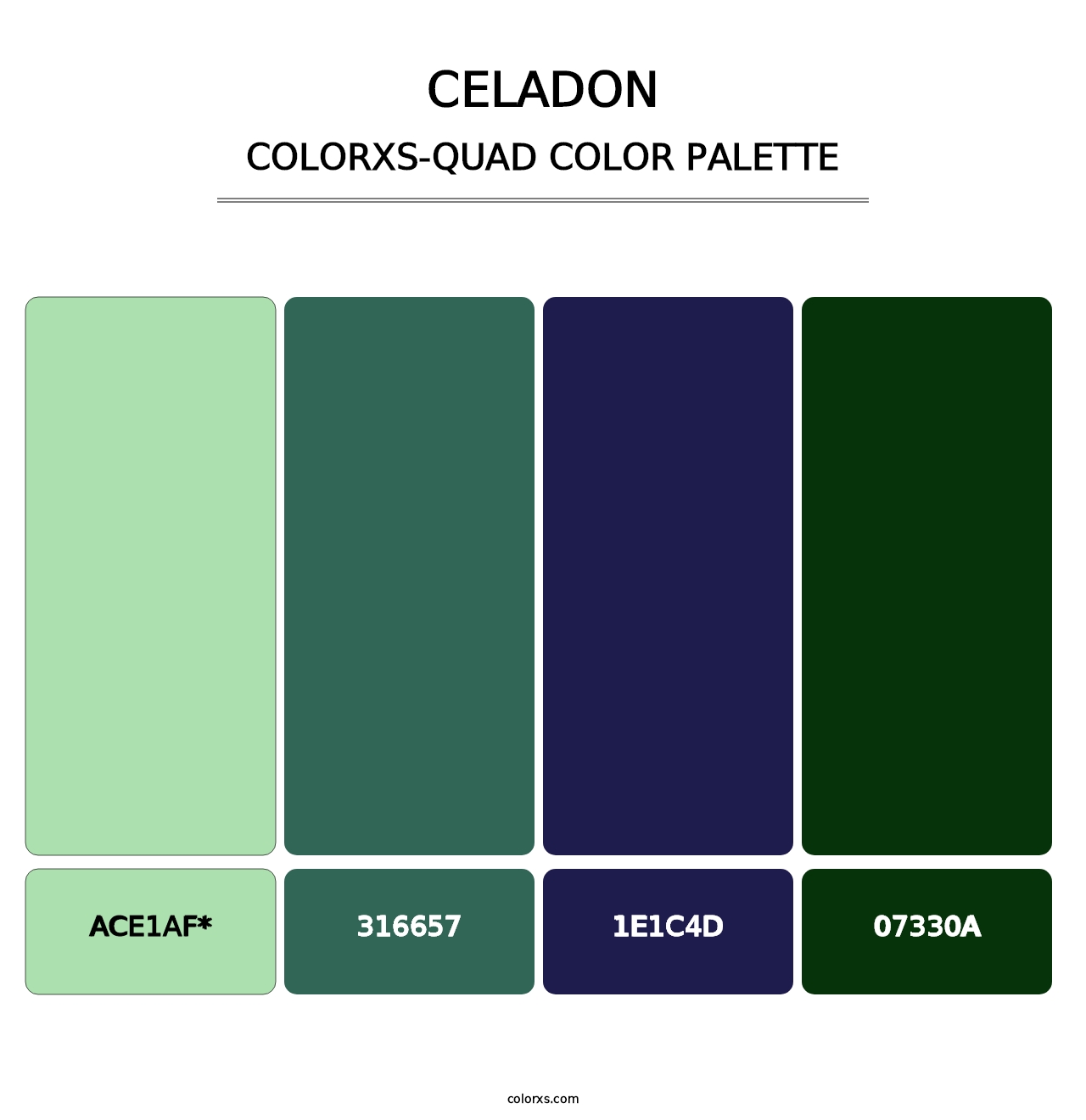 Celadon - Colorxs Quad Palette