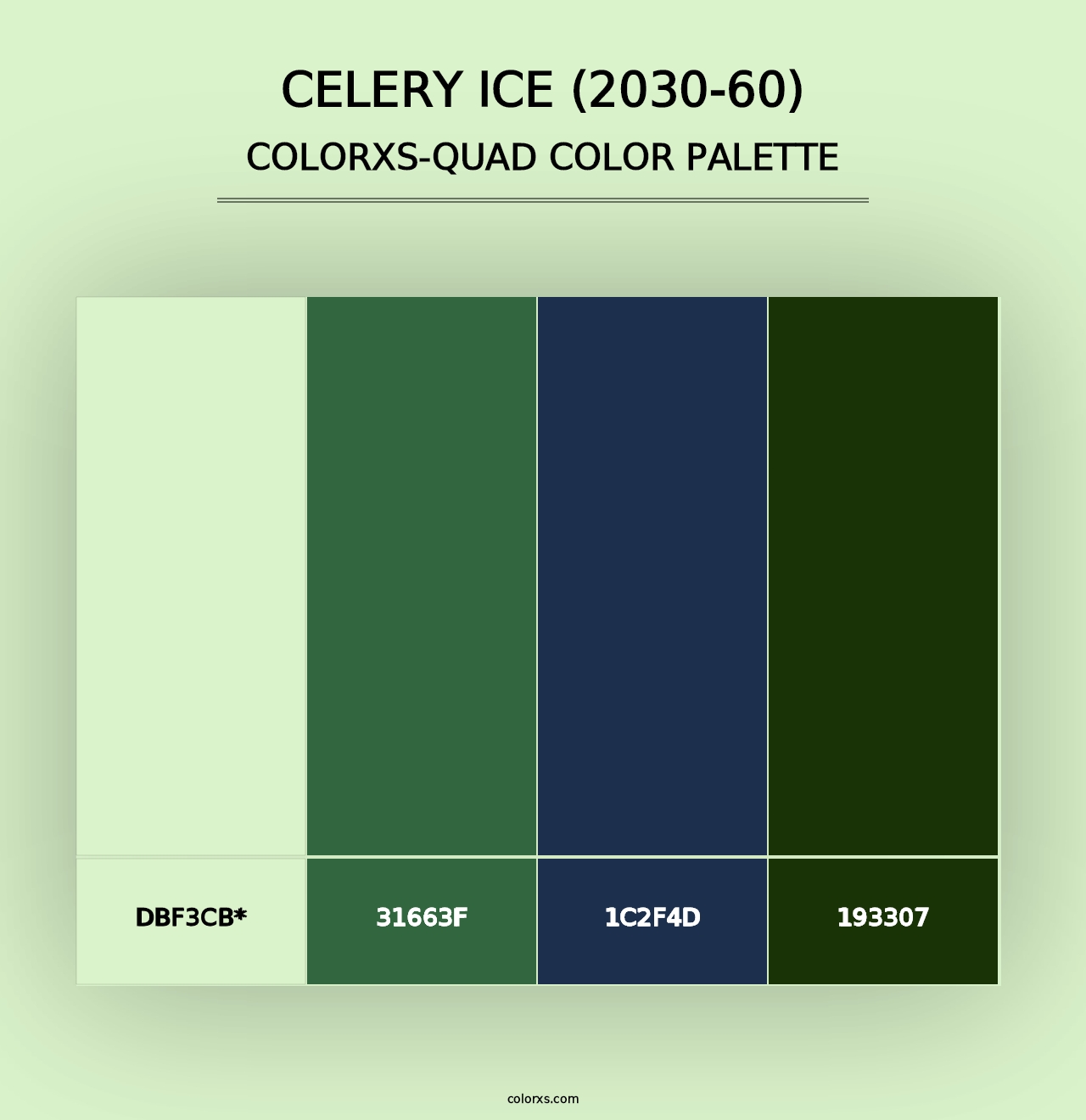 Celery Ice (2030-60) - Colorxs Quad Palette