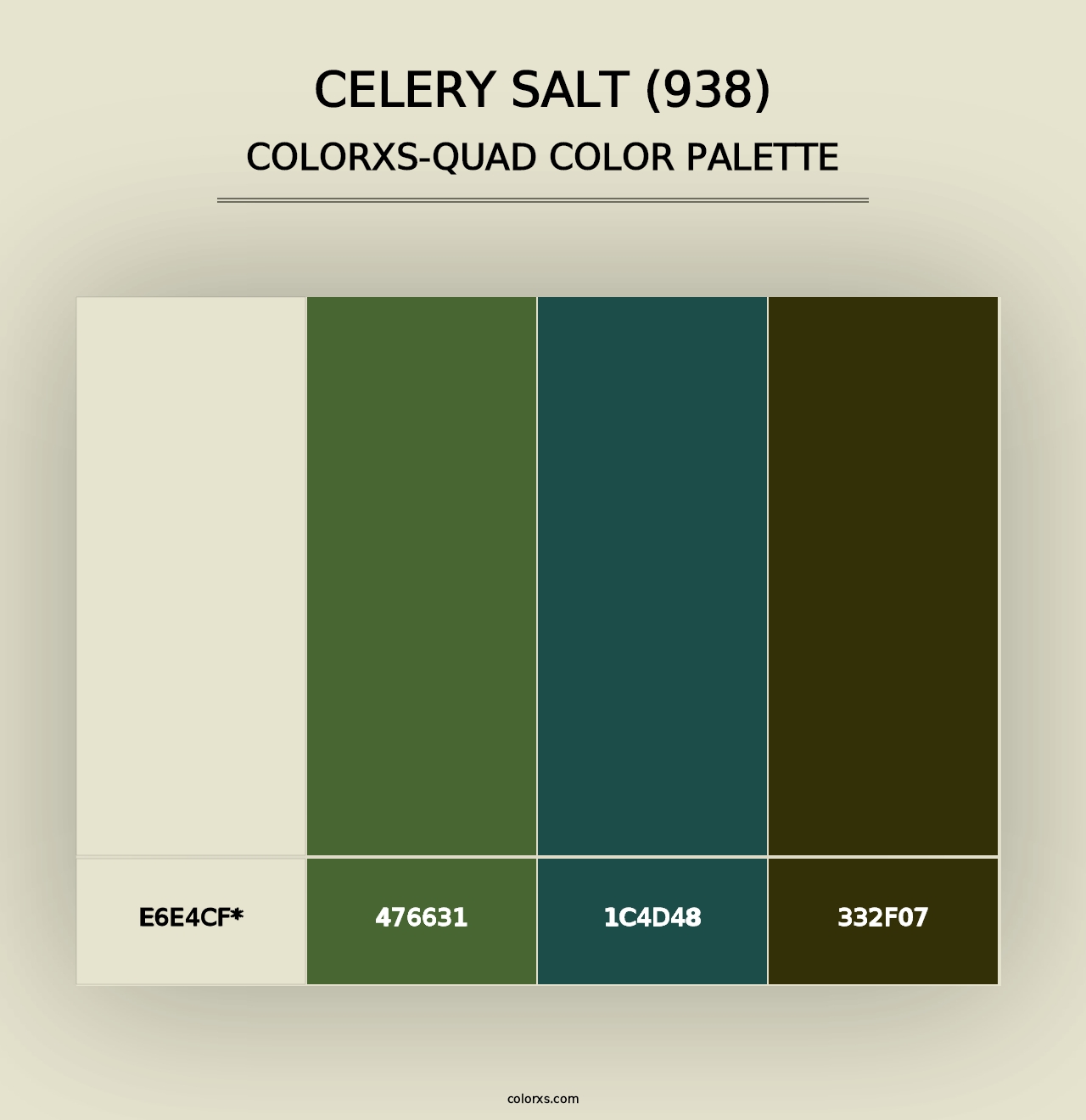 Celery Salt (938) - Colorxs Quad Palette