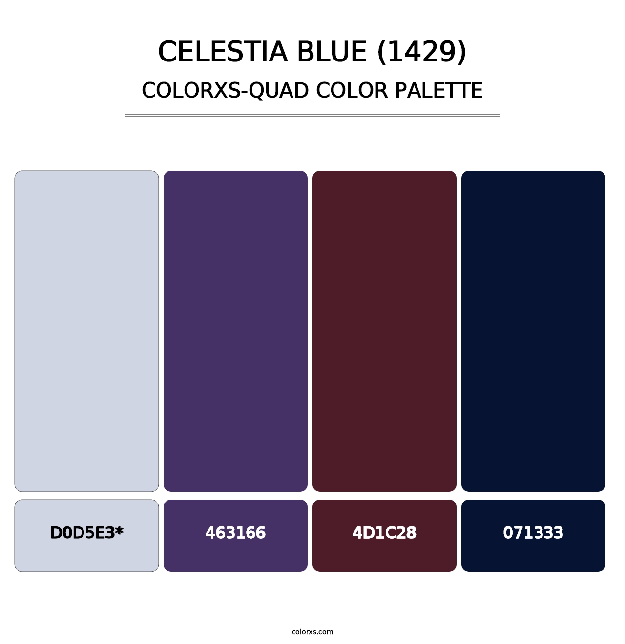 Celestia Blue (1429) - Colorxs Quad Palette