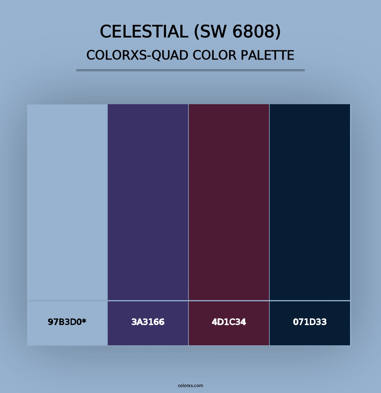 Celestial (SW 6808) - Colorxs Quad Palette