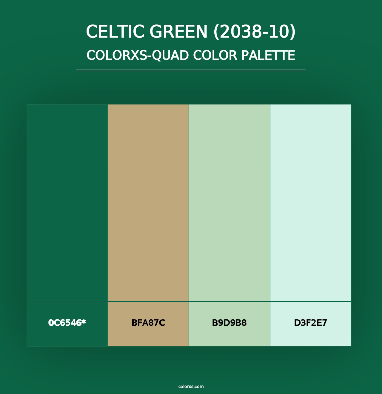 Celtic Green (2038-10) - Colorxs Quad Palette