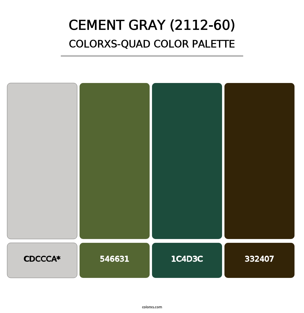 Cement Gray (2112-60) - Colorxs Quad Palette