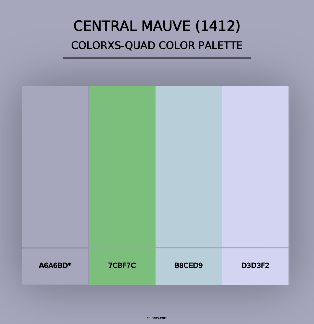 Central Mauve (1412) - Colorxs Quad Palette