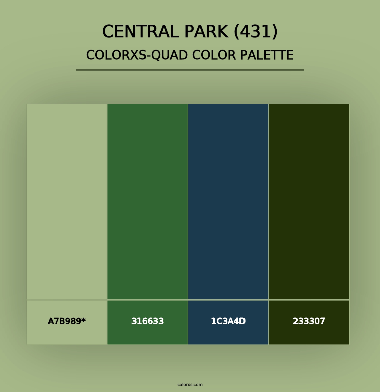 Central Park (431) - Colorxs Quad Palette