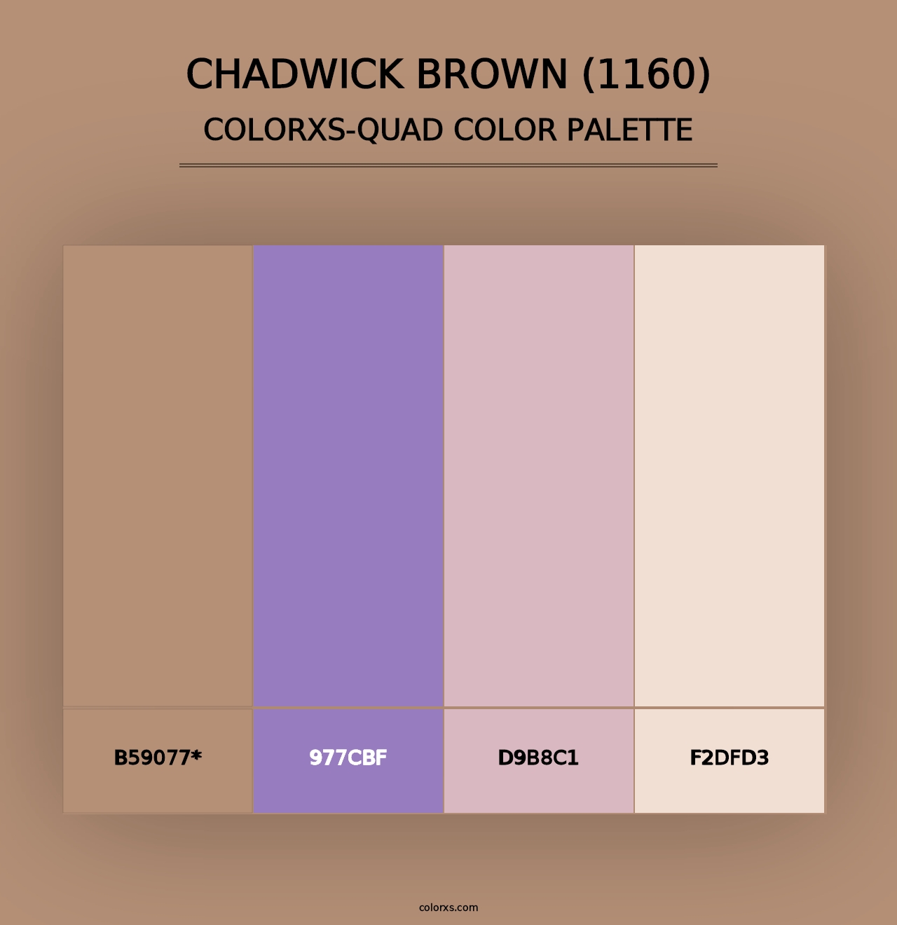 Chadwick Brown (1160) - Colorxs Quad Palette