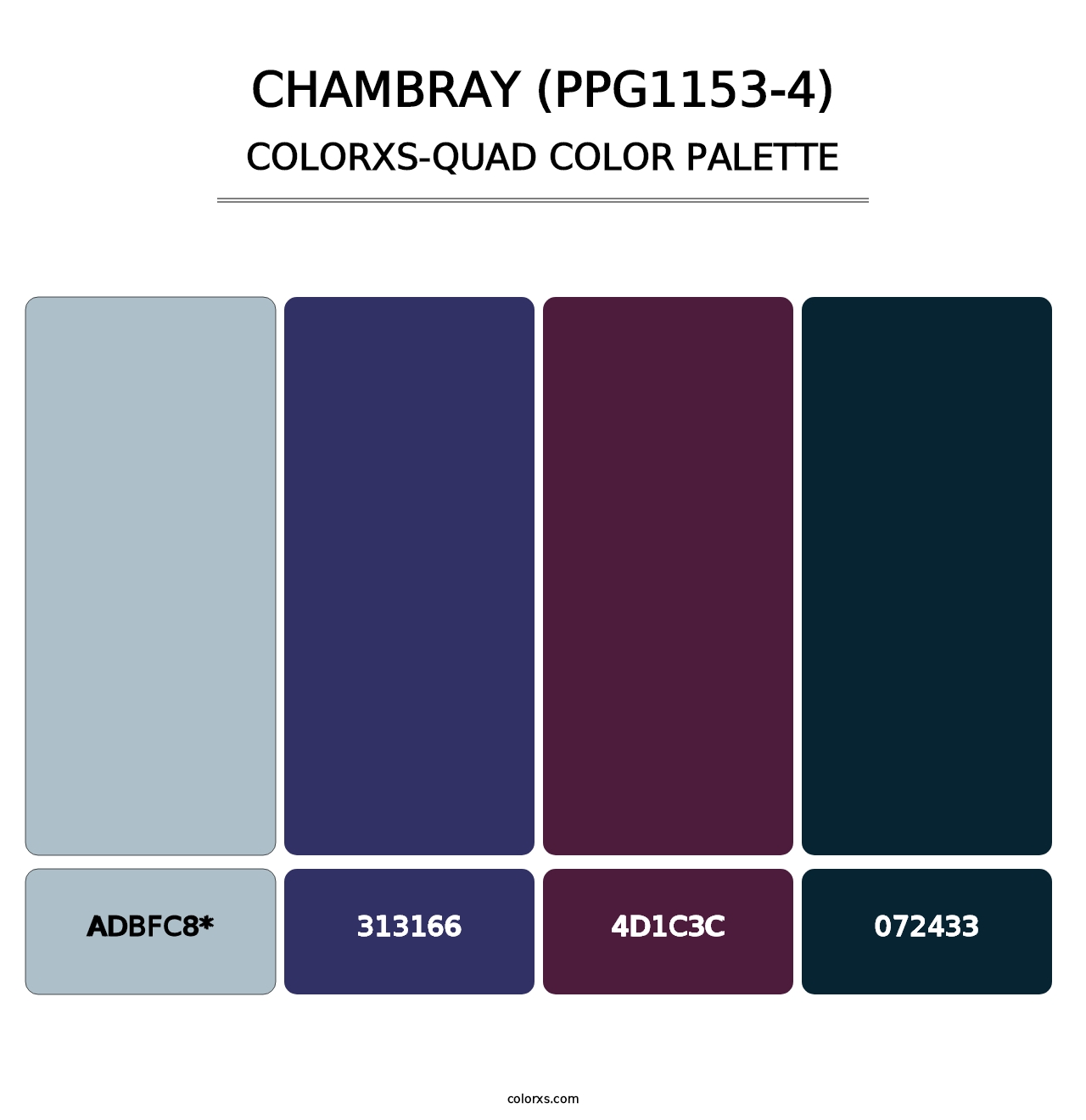 Chambray (PPG1153-4) - Colorxs Quad Palette