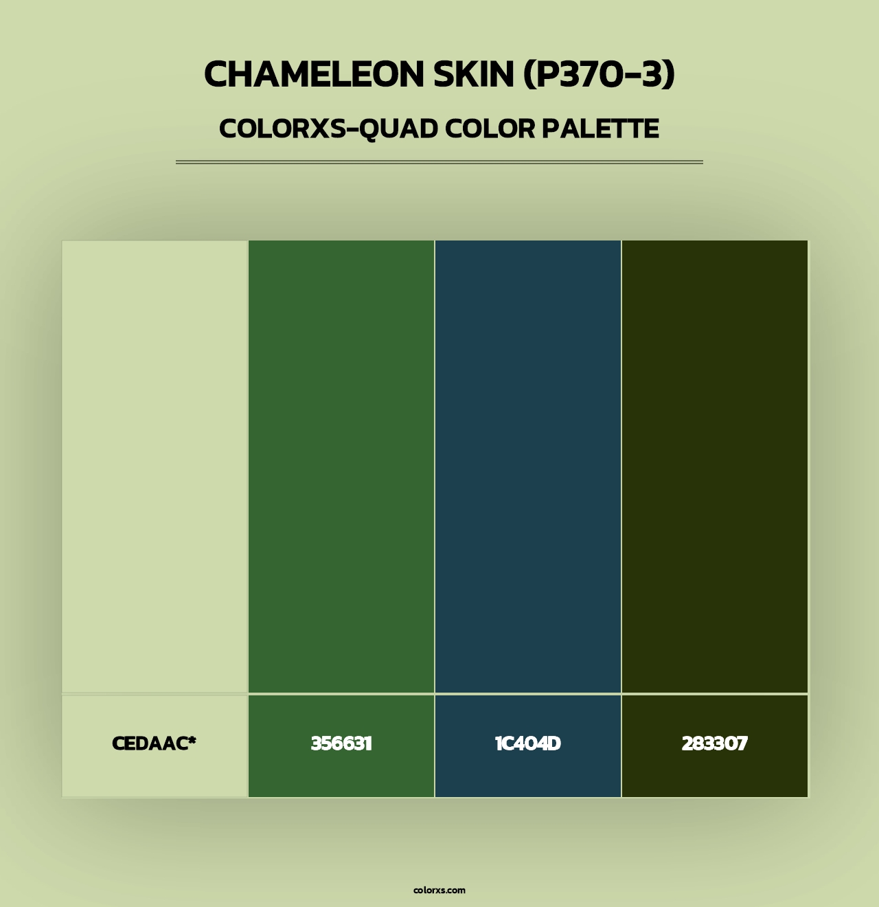 Chameleon Skin (P370-3) - Colorxs Quad Palette