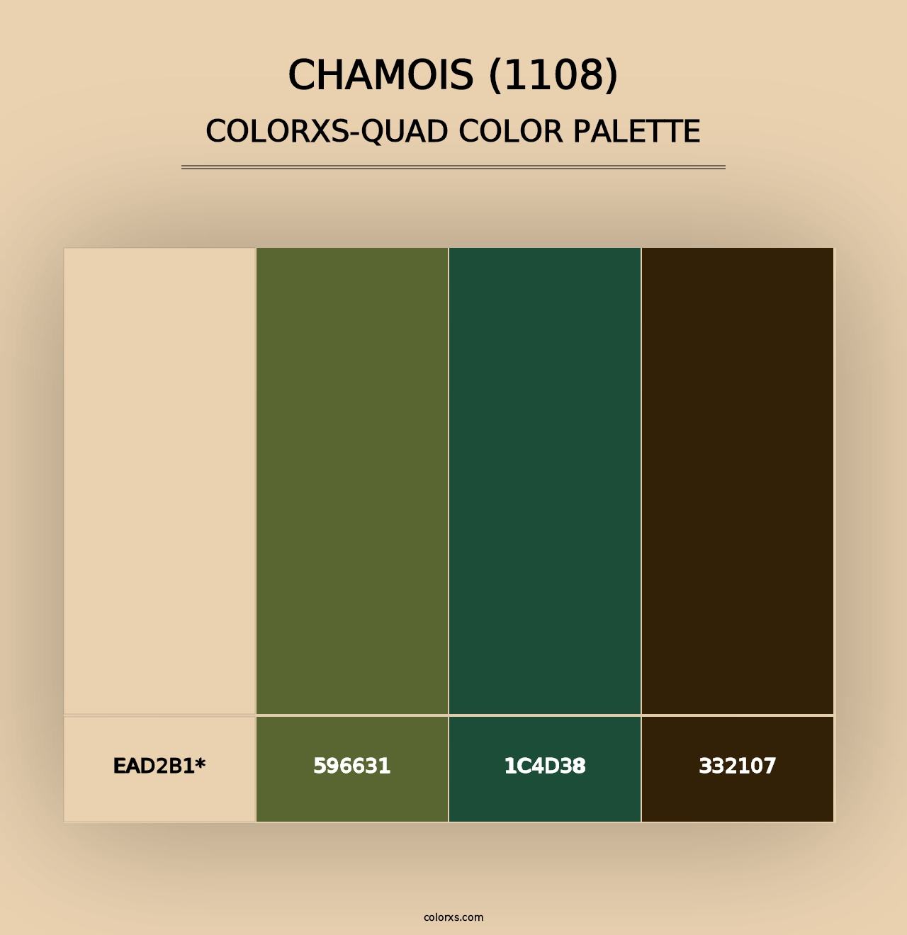 Chamois (1108) - Colorxs Quad Palette