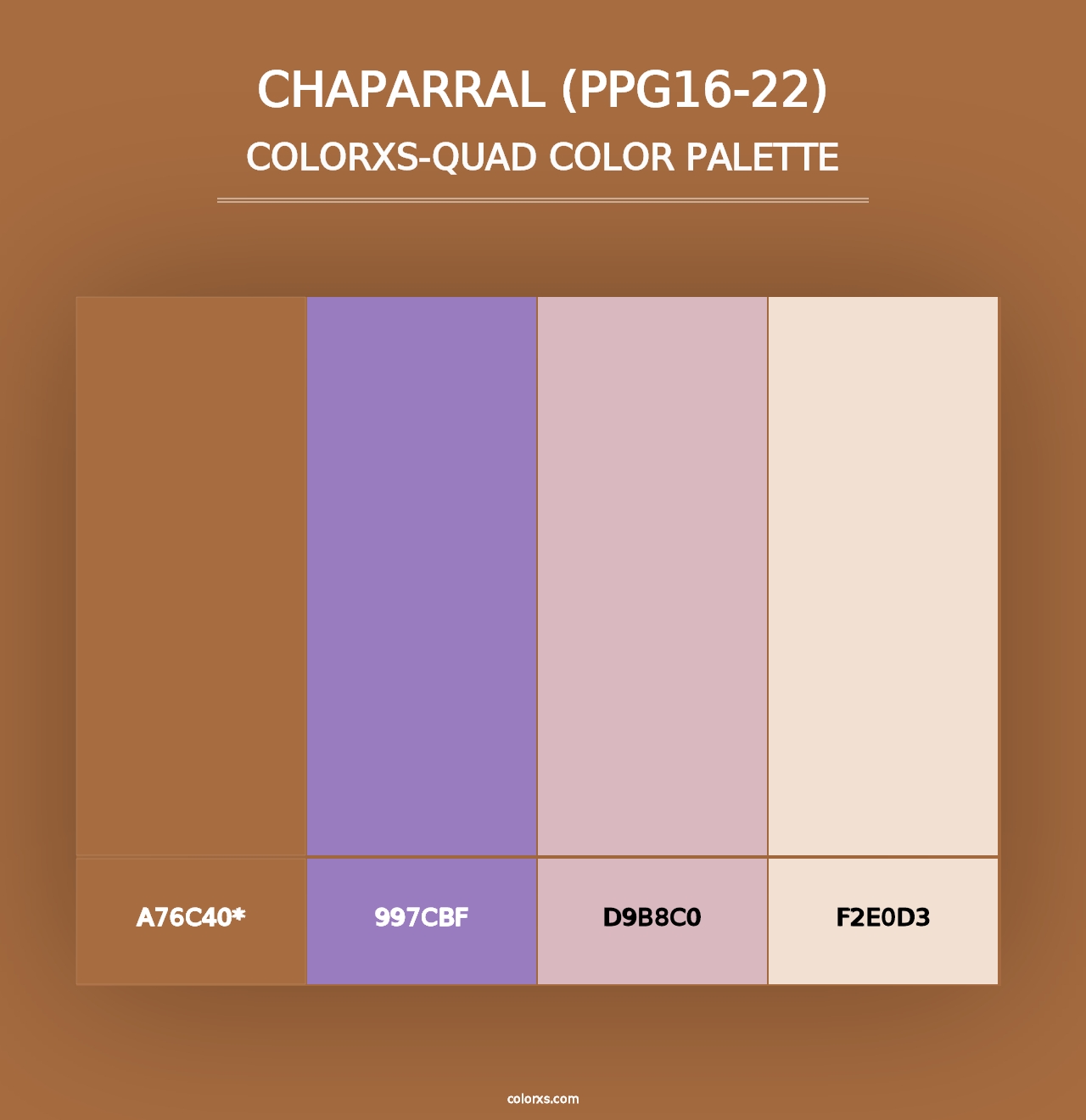 Chaparral (PPG16-22) - Colorxs Quad Palette