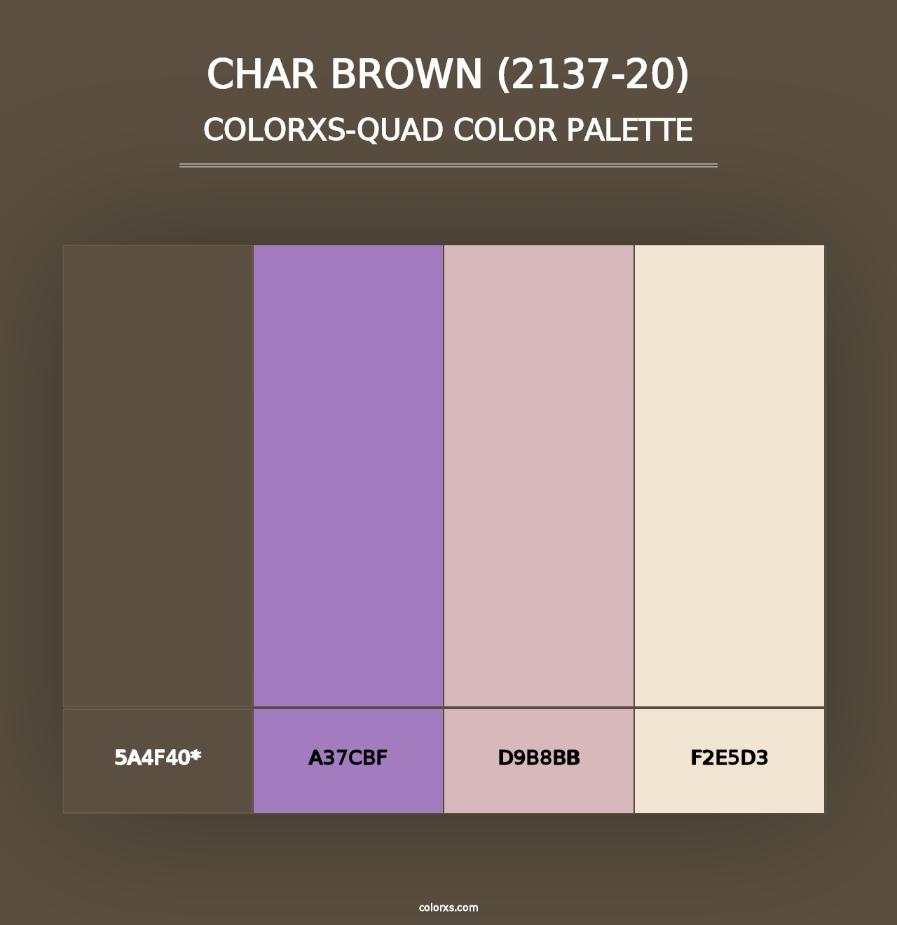 Char Brown (2137-20) - Colorxs Quad Palette