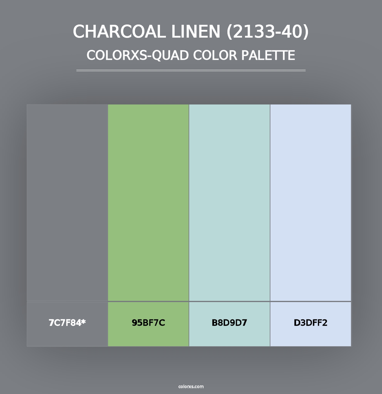 Charcoal Linen (2133-40) - Colorxs Quad Palette