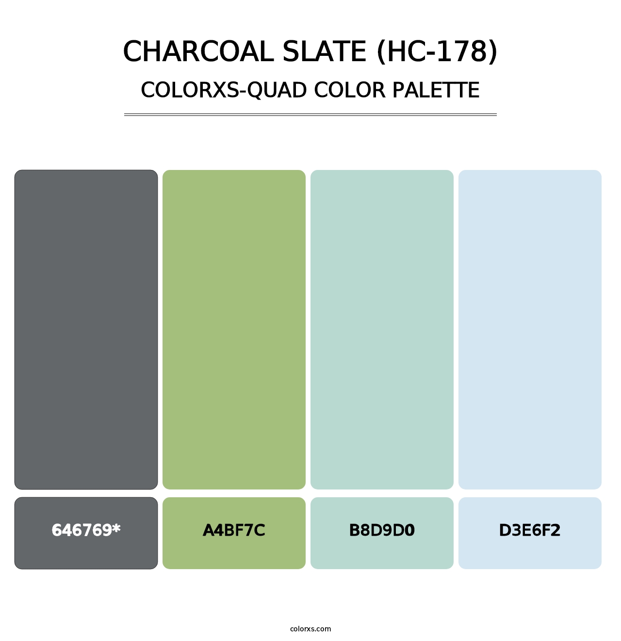 Charcoal Slate (HC-178) - Colorxs Quad Palette