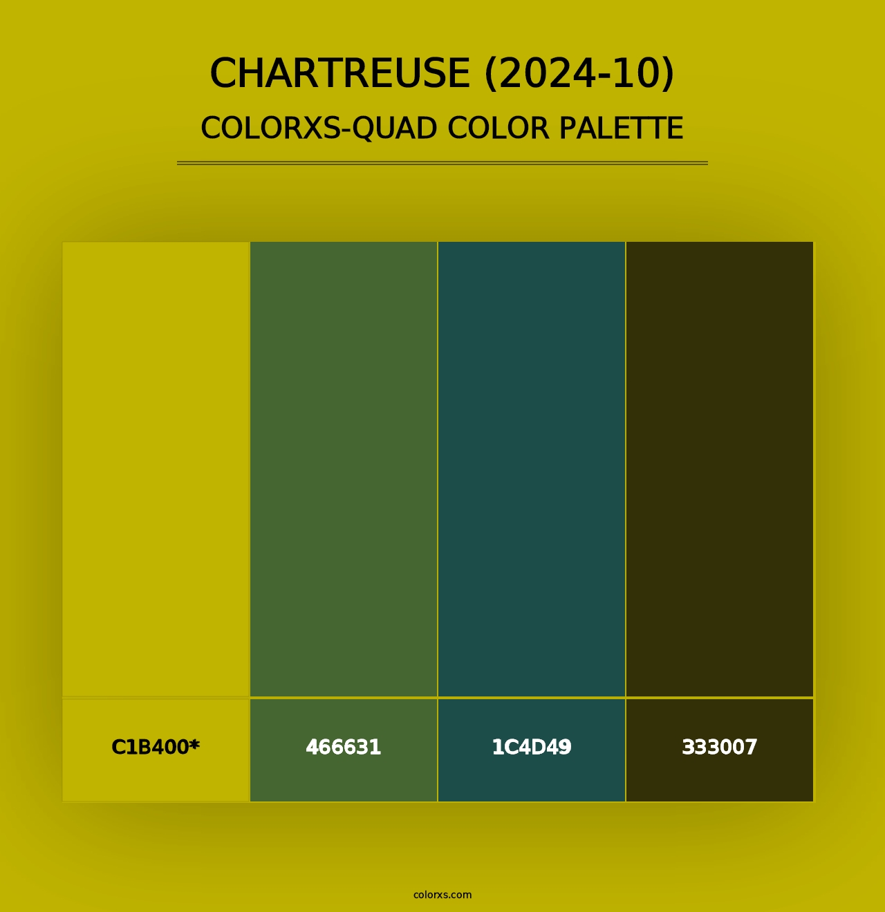 Chartreuse (2024-10) - Colorxs Quad Palette