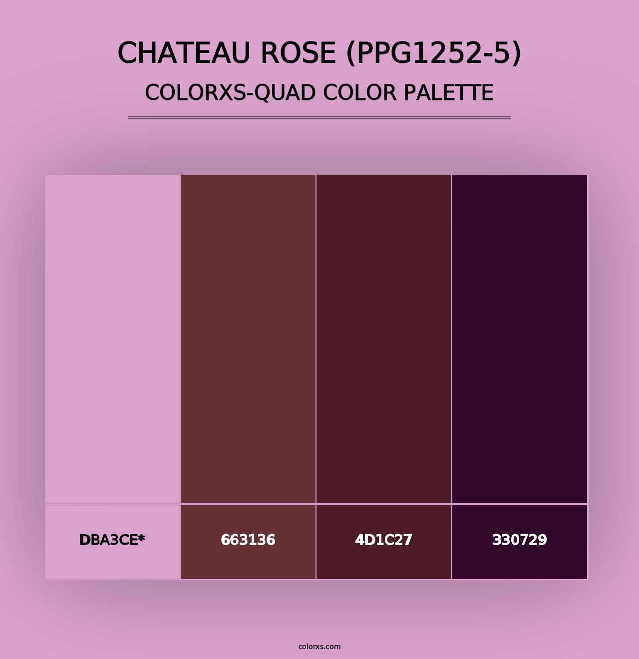 Chateau Rose (PPG1252-5) - Colorxs Quad Palette