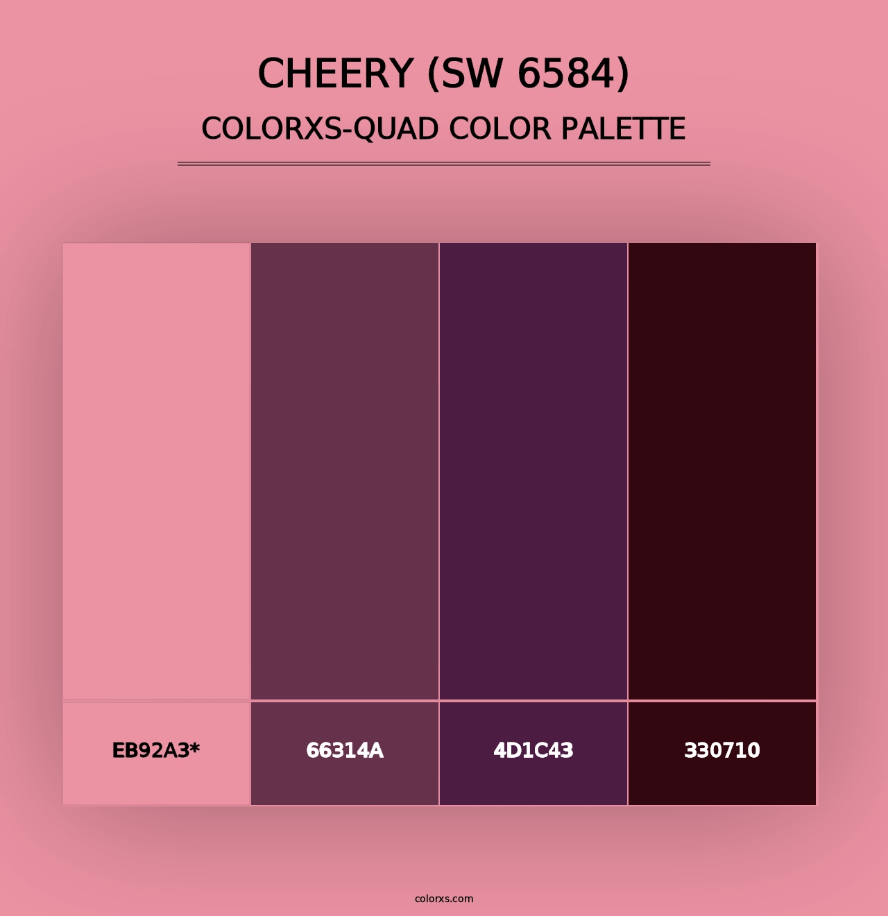 Cheery (SW 6584) - Colorxs Quad Palette