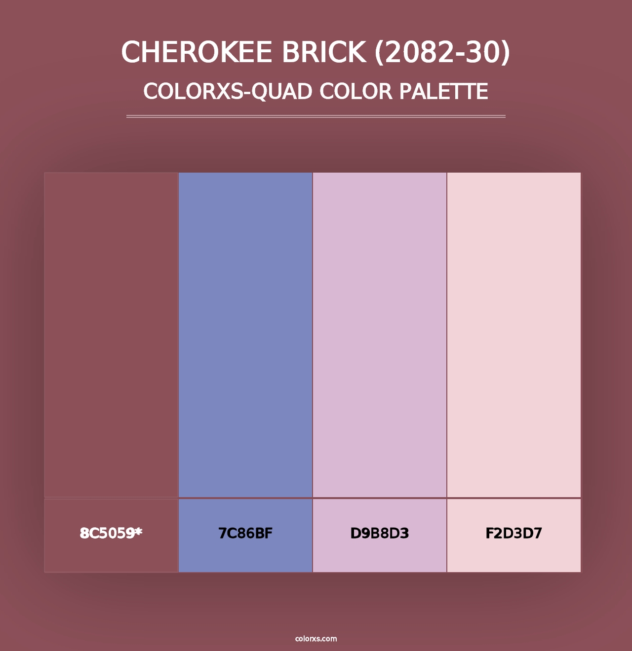 Cherokee Brick (2082-30) - Colorxs Quad Palette