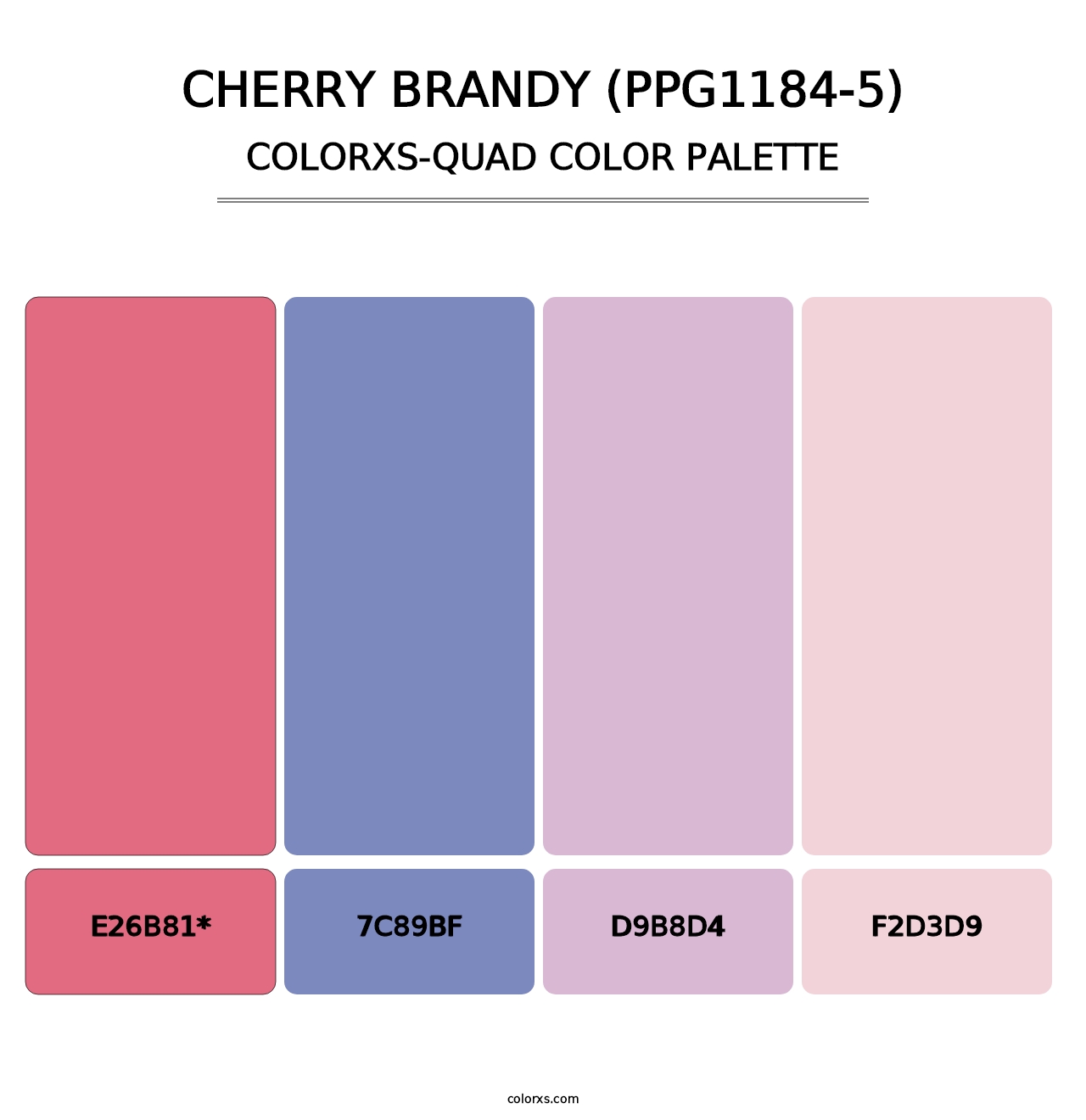 Cherry Brandy (PPG1184-5) - Colorxs Quad Palette