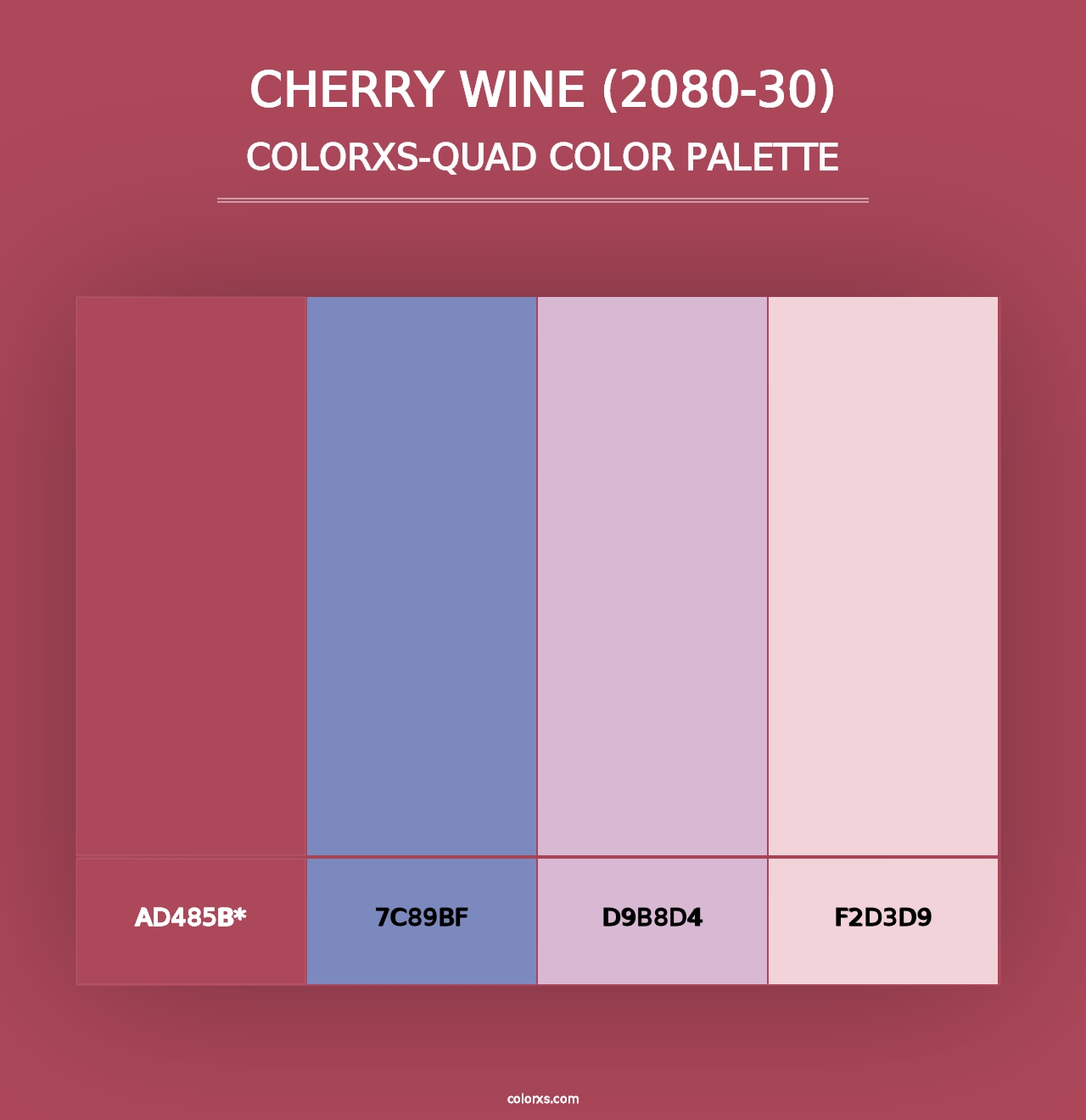 Cherry Wine (2080-30) - Colorxs Quad Palette