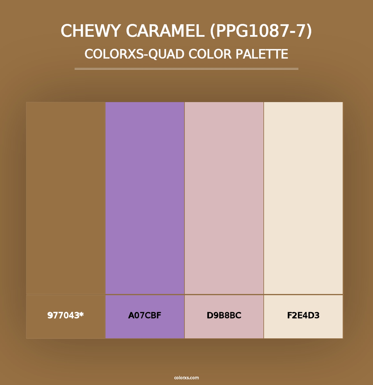 Chewy Caramel (PPG1087-7) - Colorxs Quad Palette