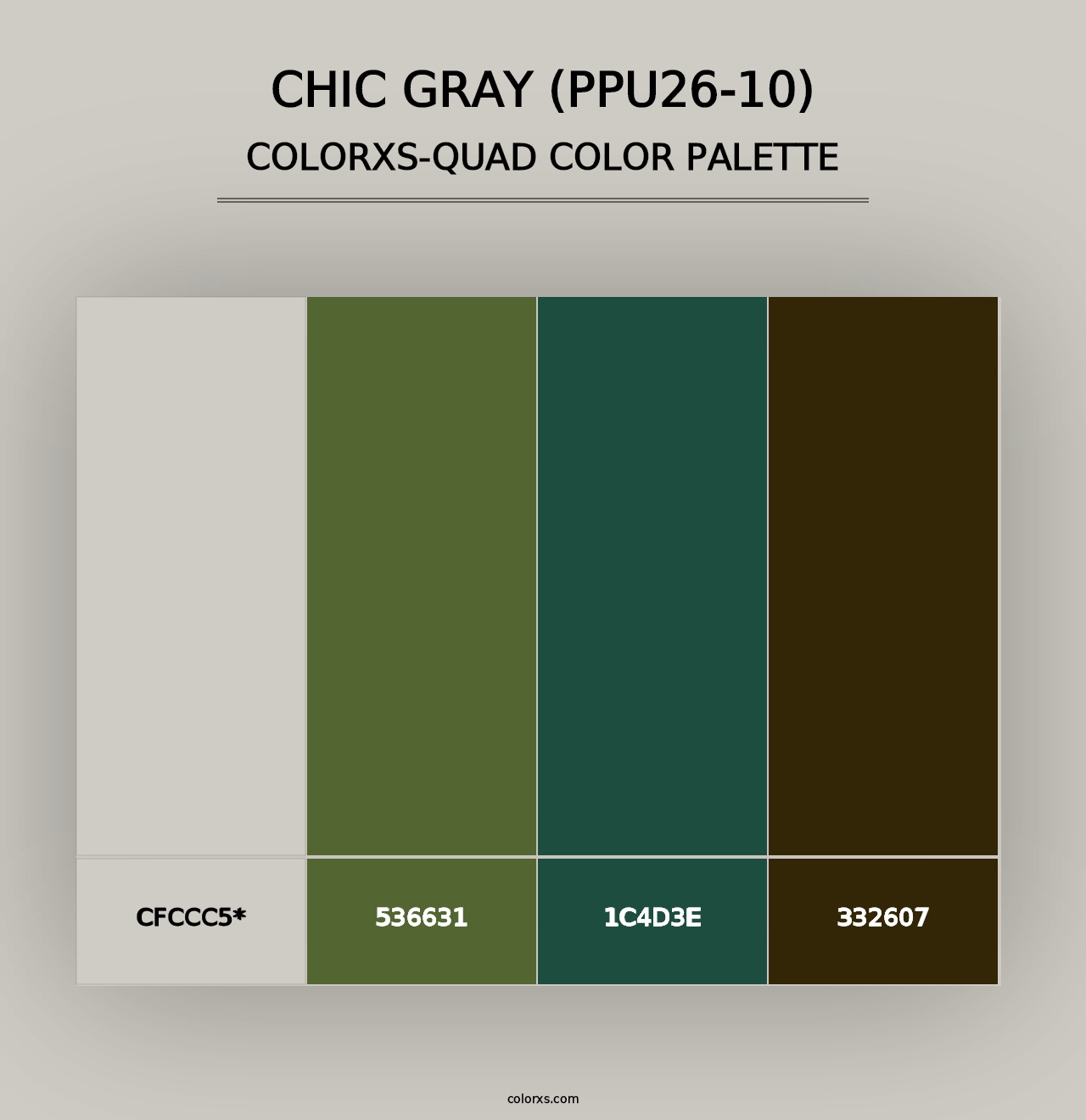 Chic Gray (PPU26-10) - Colorxs Quad Palette