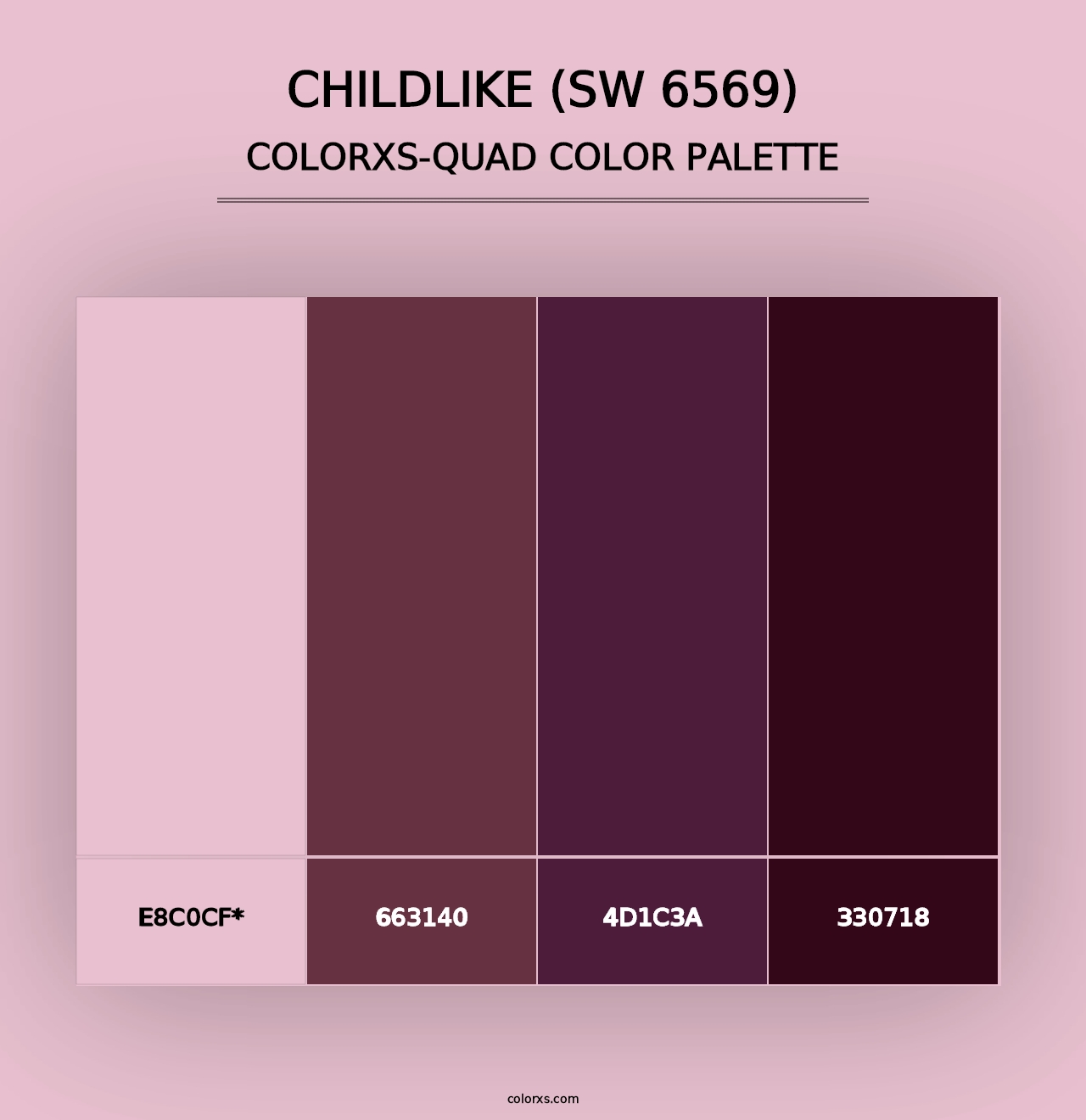 Childlike (SW 6569) - Colorxs Quad Palette