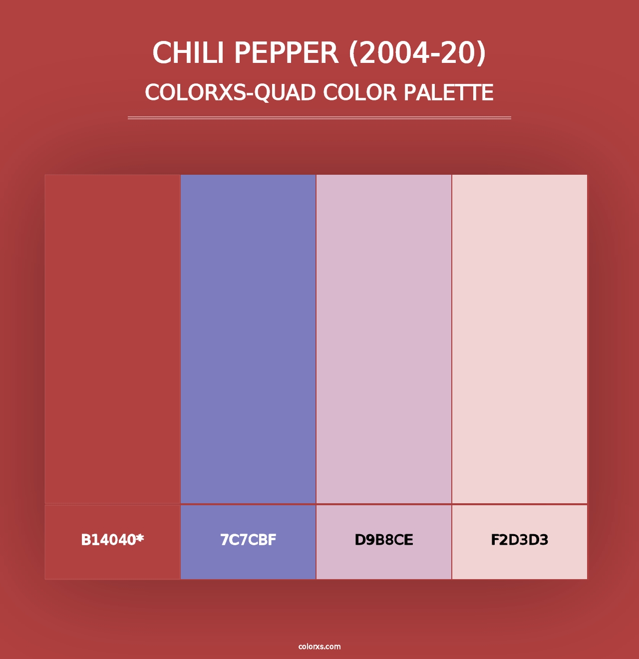 Chili Pepper (2004-20) - Colorxs Quad Palette