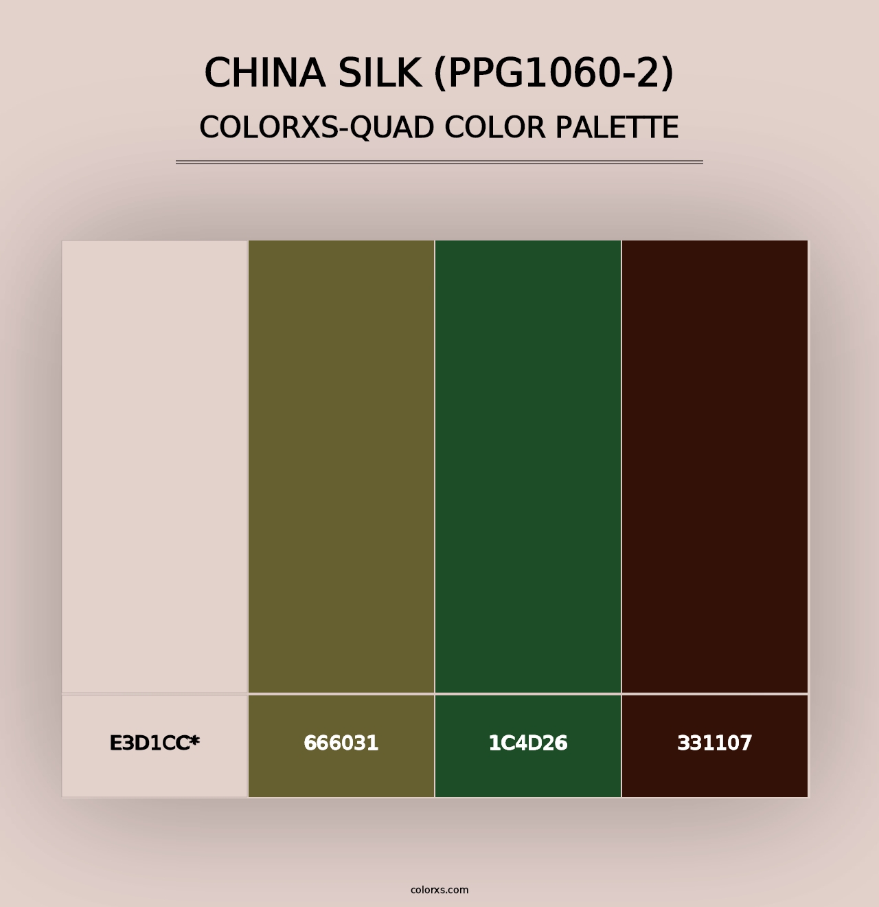 China Silk (PPG1060-2) - Colorxs Quad Palette