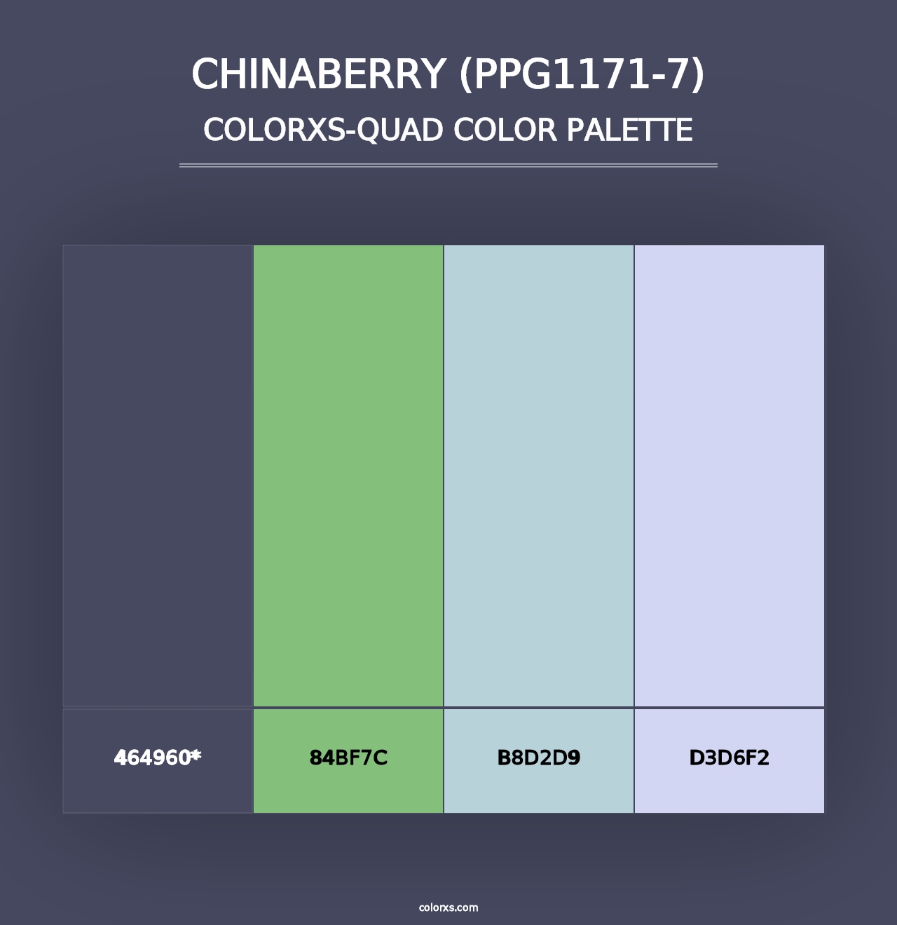 Chinaberry (PPG1171-7) - Colorxs Quad Palette