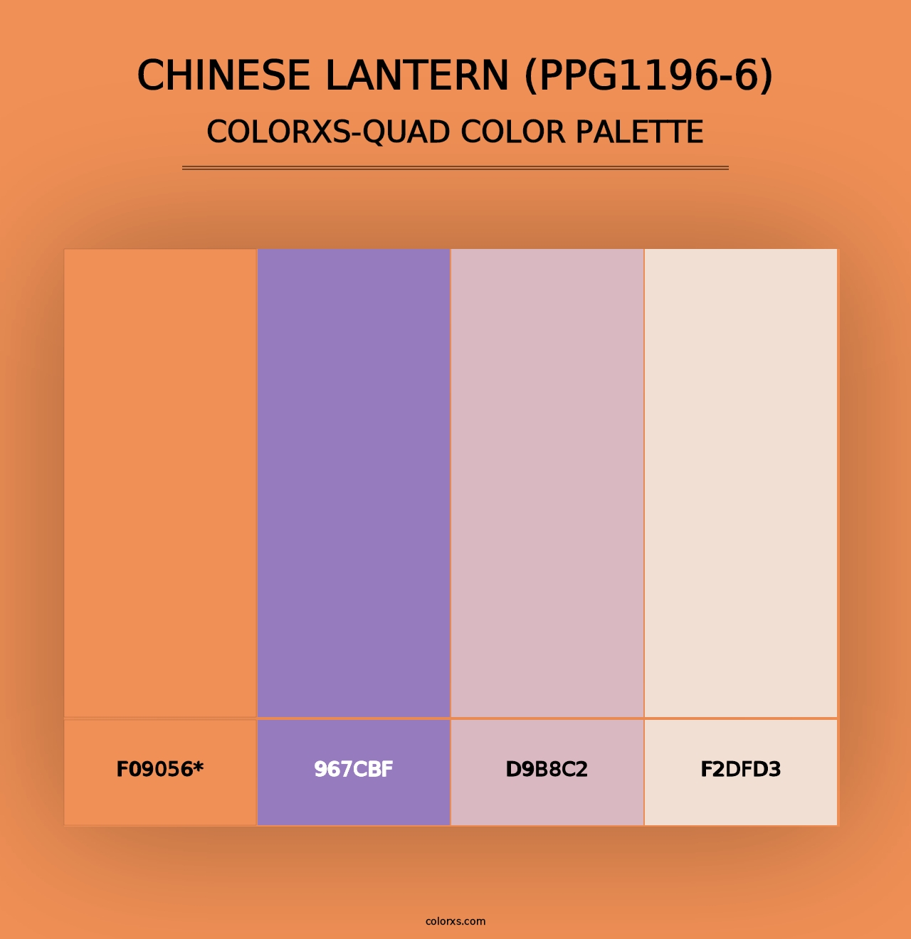 Chinese Lantern (PPG1196-6) - Colorxs Quad Palette