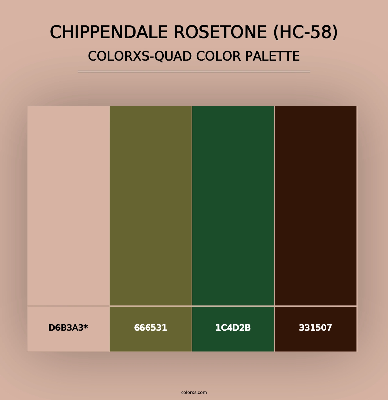 Chippendale Rosetone (HC-58) - Colorxs Quad Palette