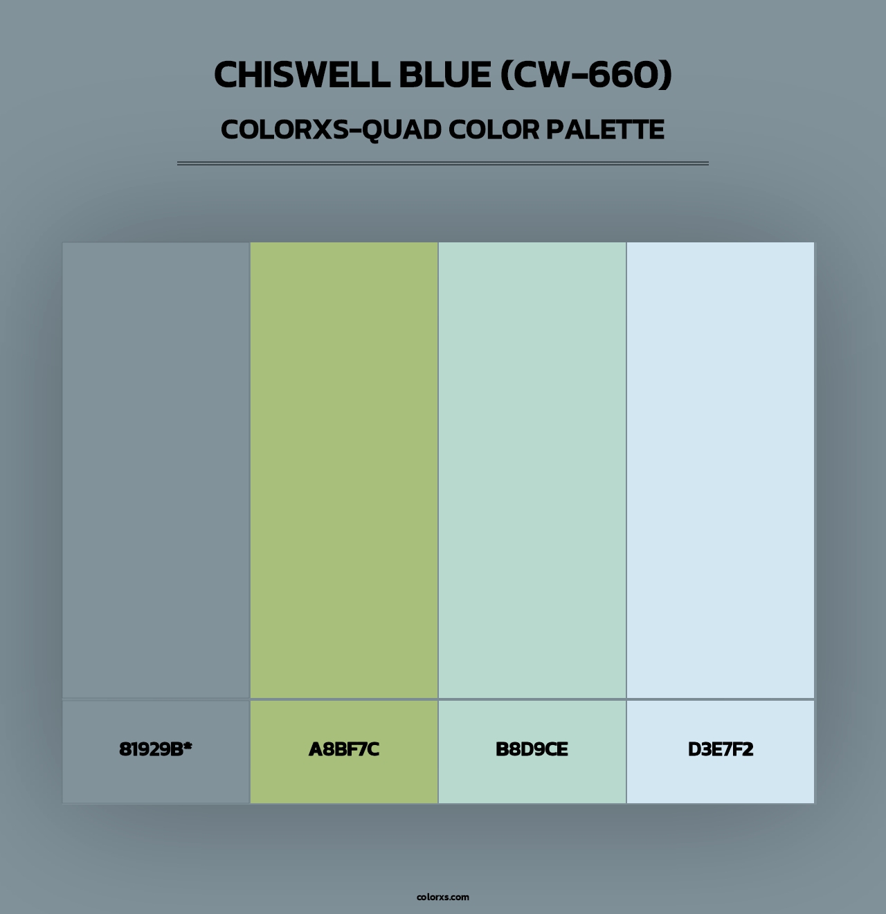 Chiswell Blue (CW-660) - Colorxs Quad Palette