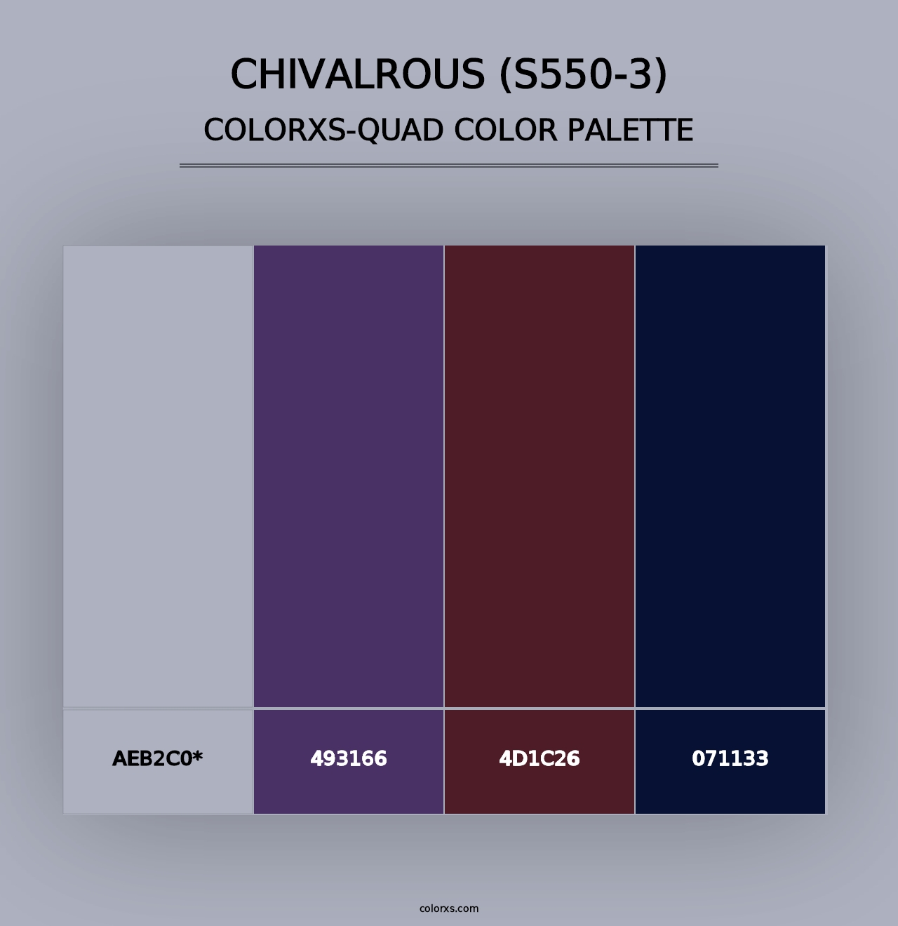 Chivalrous (S550-3) - Colorxs Quad Palette