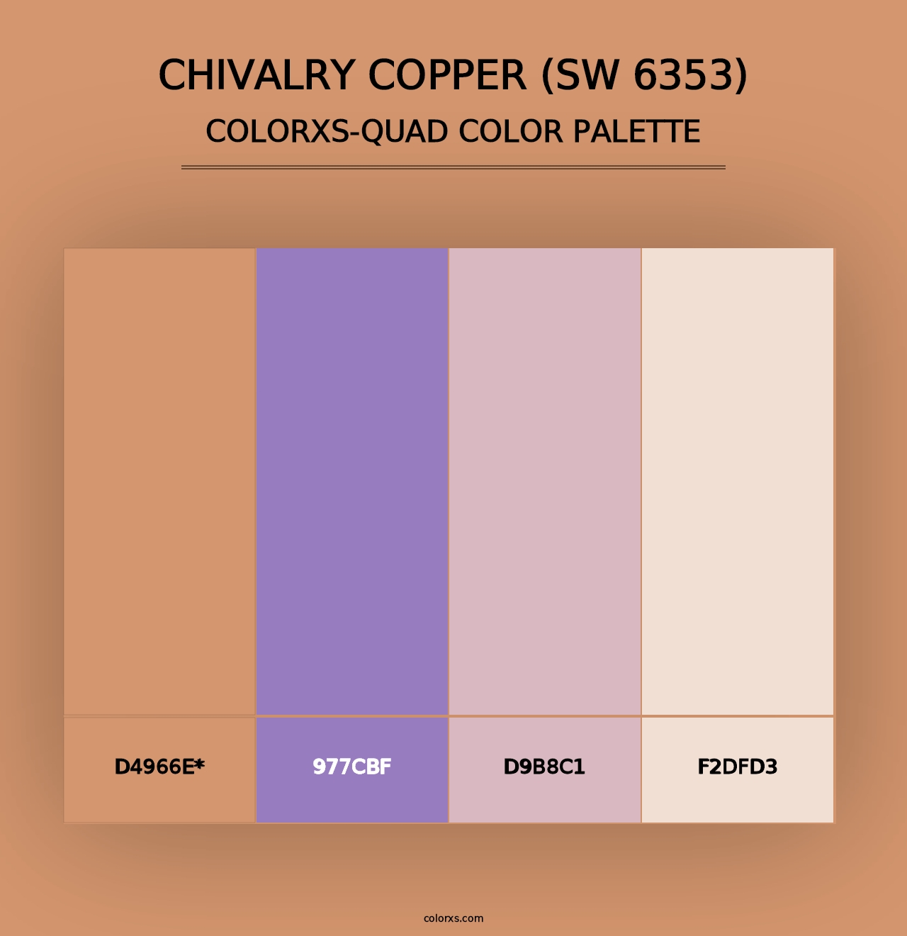 Chivalry Copper (SW 6353) - Colorxs Quad Palette