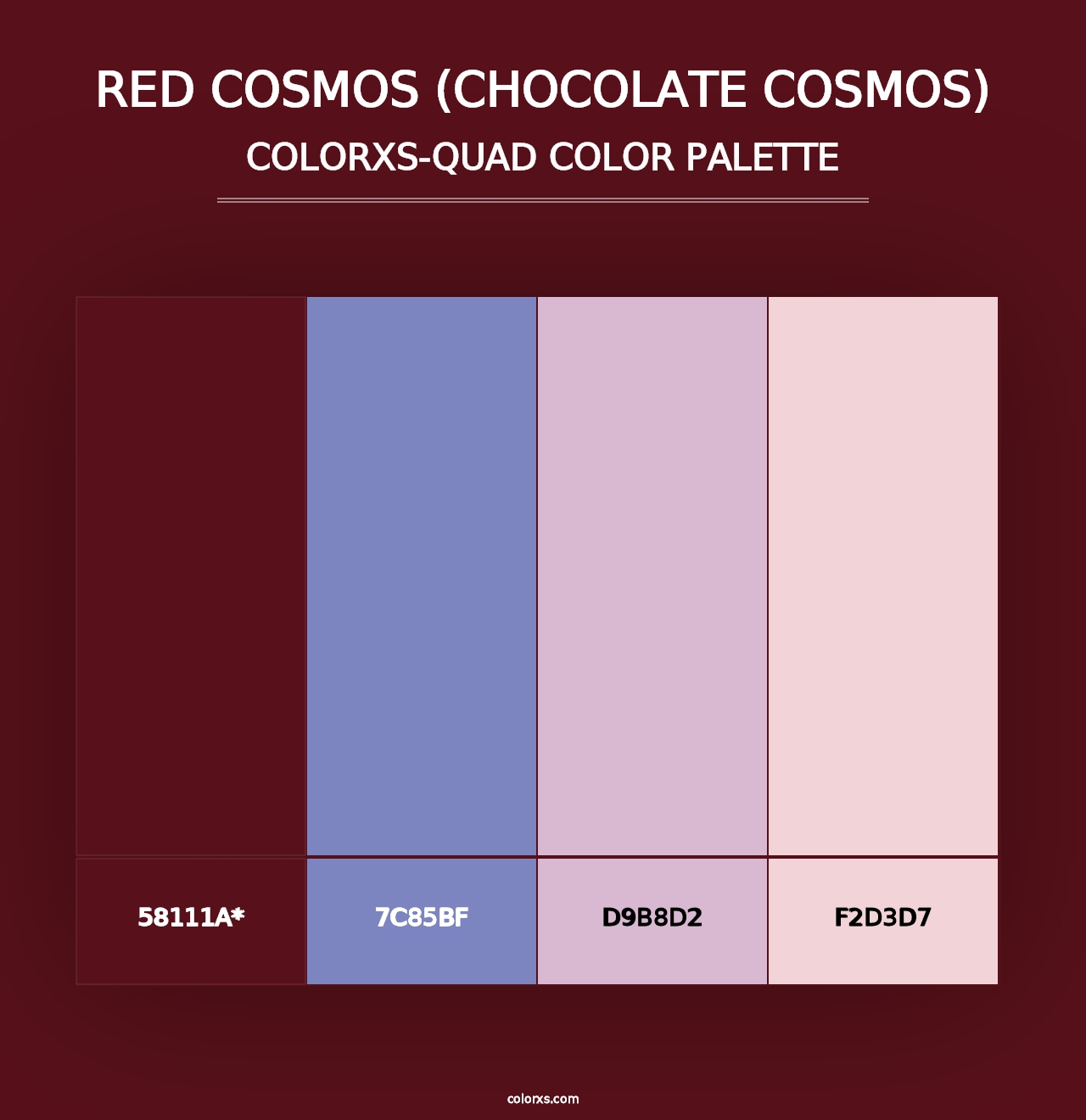 Red Cosmos (Chocolate Cosmos) - Colorxs Quad Palette