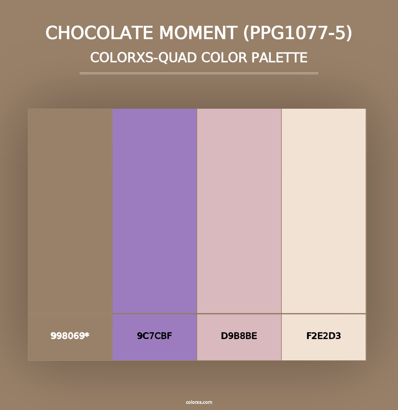 Chocolate Moment (PPG1077-5) - Colorxs Quad Palette