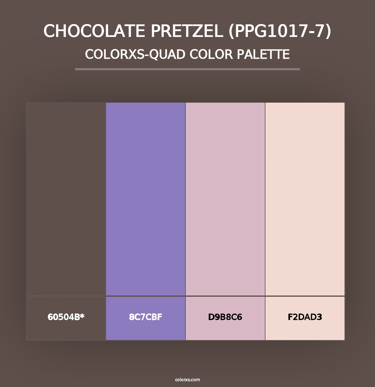 Chocolate Pretzel (PPG1017-7) - Colorxs Quad Palette