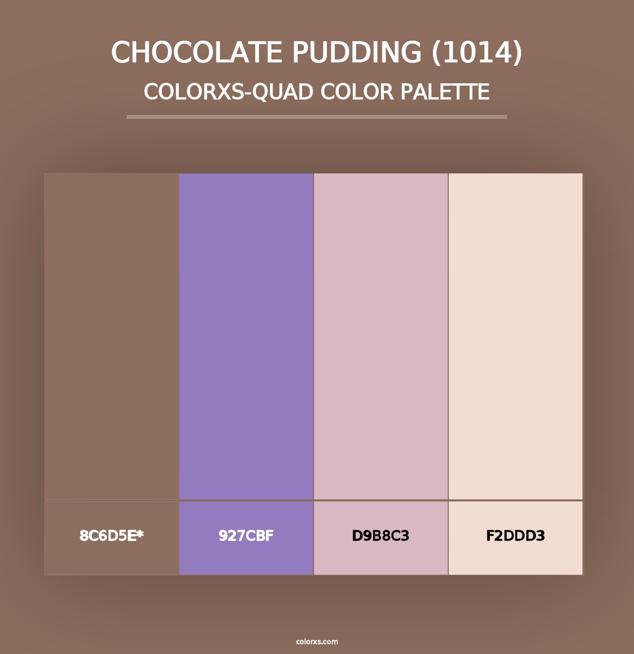 Chocolate Pudding (1014) - Colorxs Quad Palette