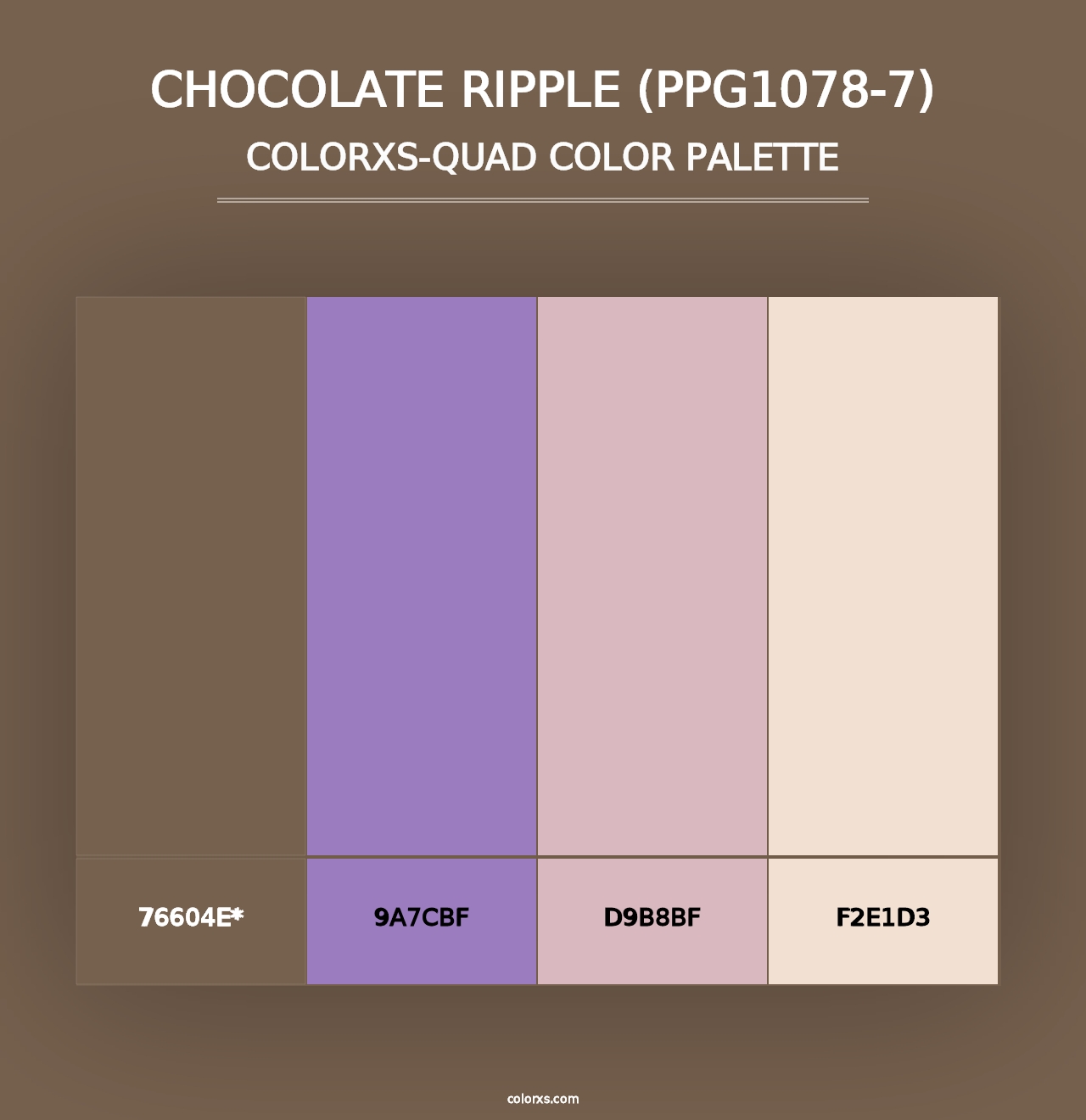 Chocolate Ripple (PPG1078-7) - Colorxs Quad Palette