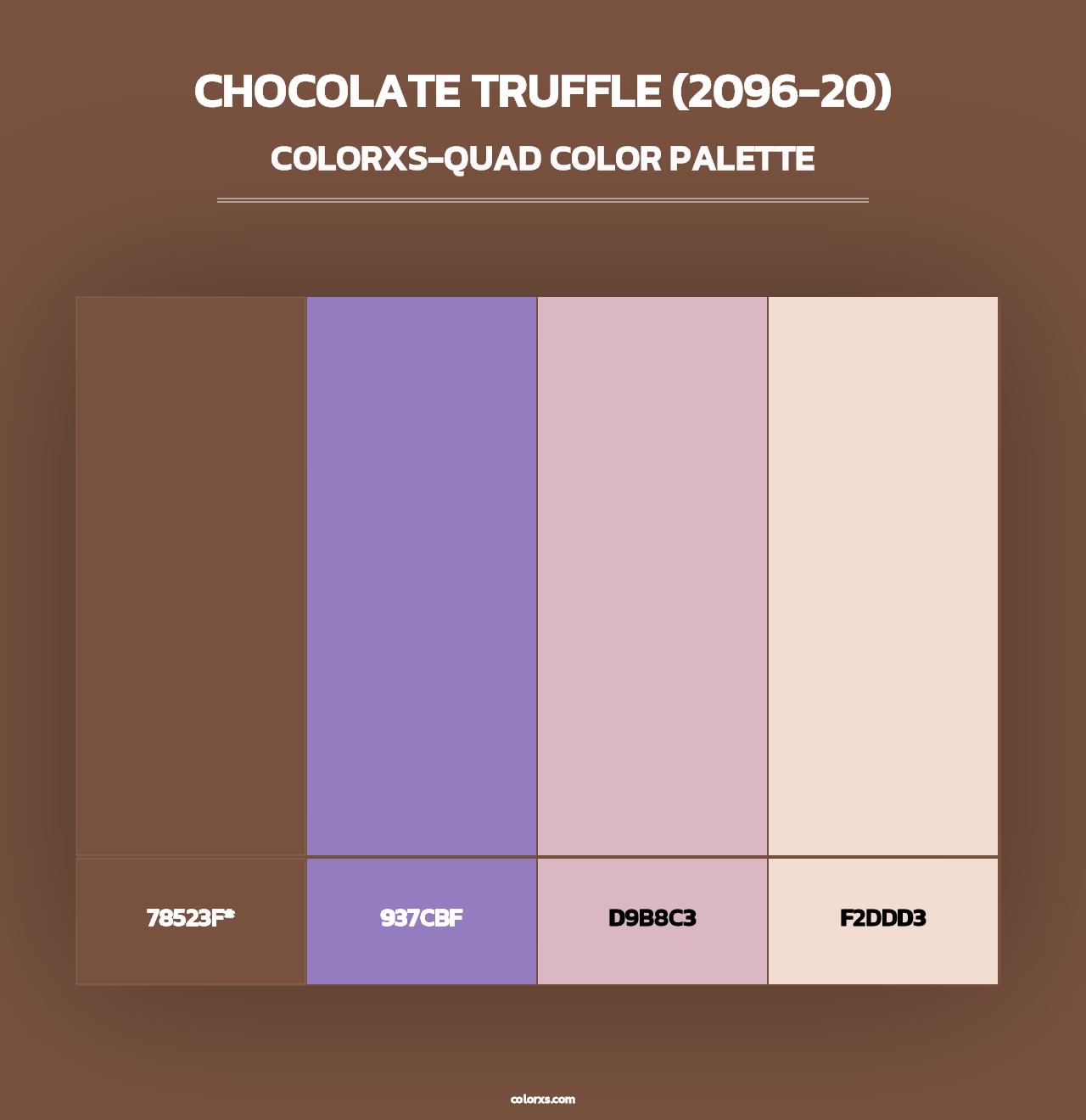 Chocolate Truffle (2096-20) - Colorxs Quad Palette