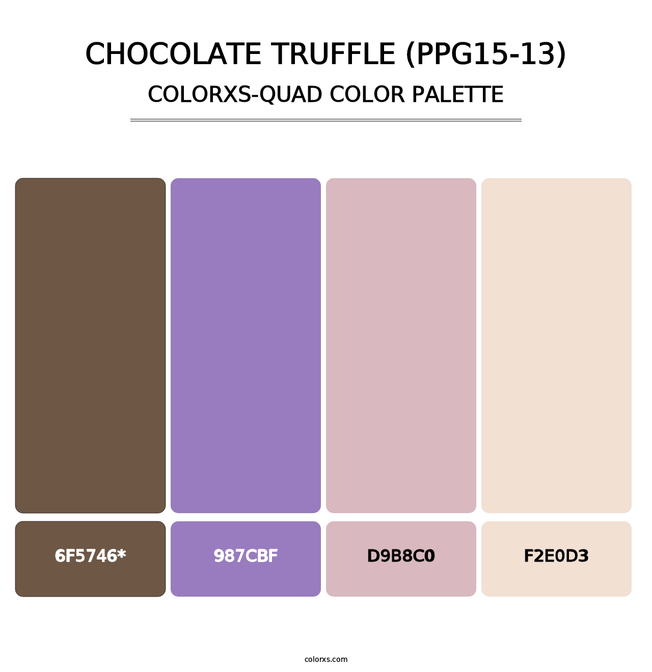 Chocolate Truffle (PPG15-13) - Colorxs Quad Palette