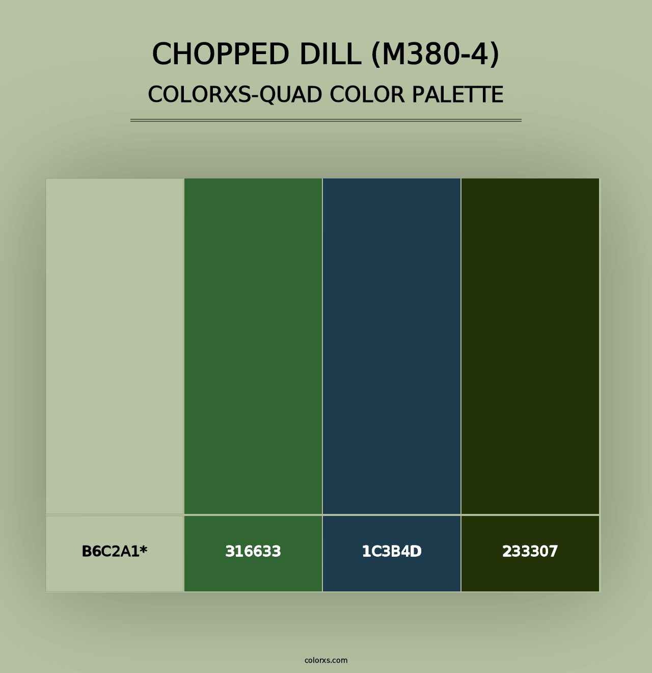 Chopped Dill (M380-4) - Colorxs Quad Palette