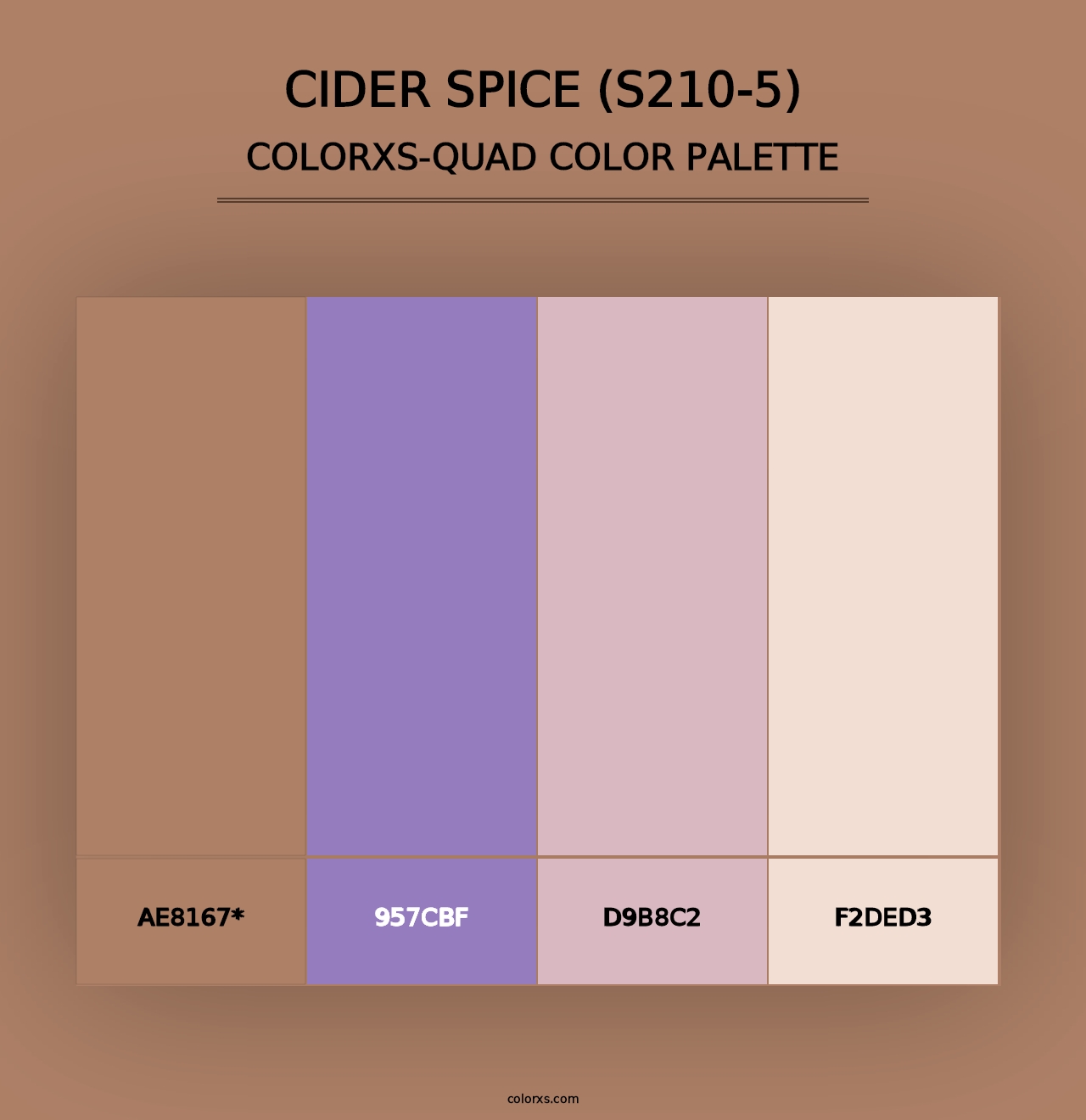 Cider Spice (S210-5) - Colorxs Quad Palette