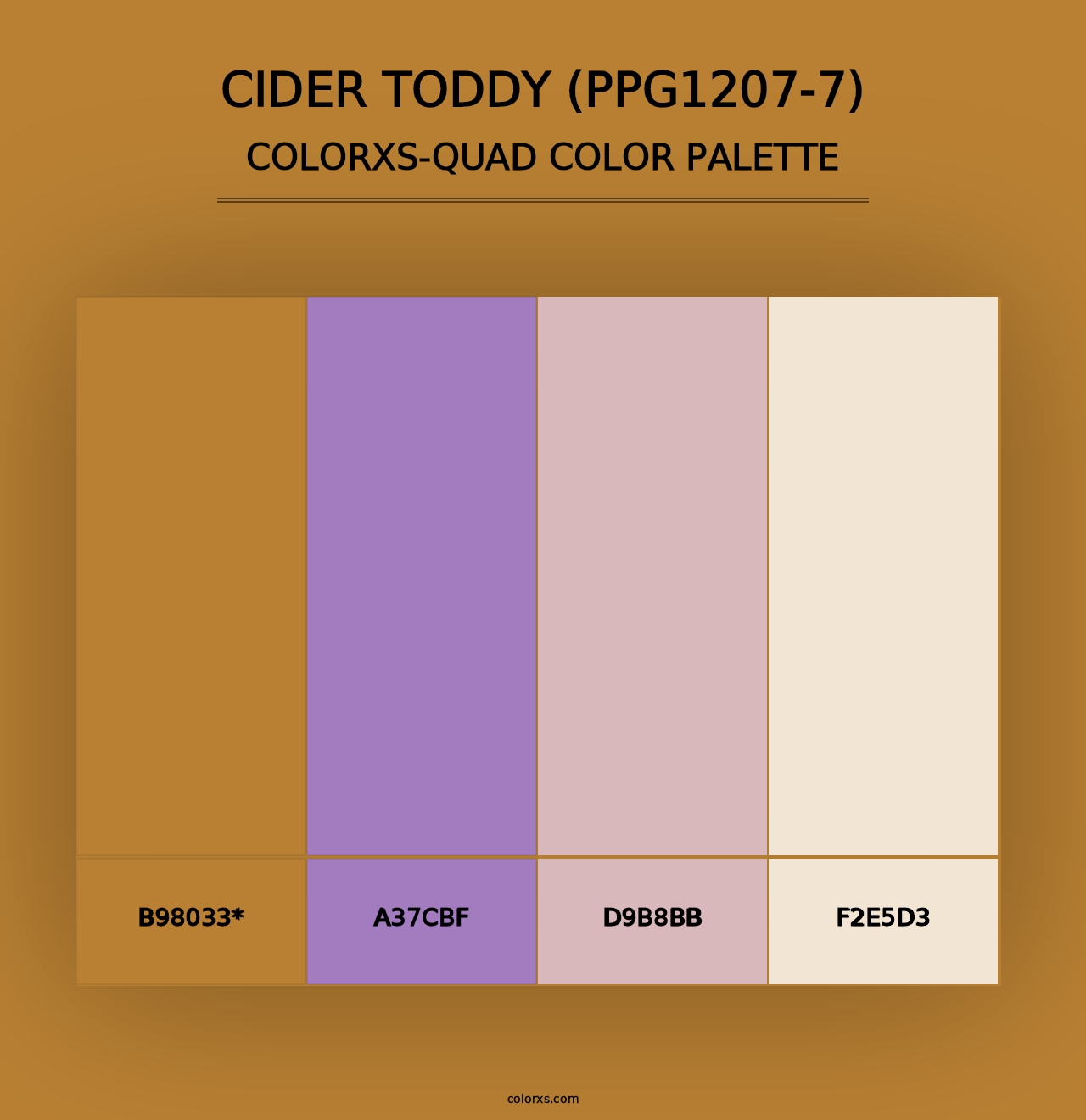 Cider Toddy (PPG1207-7) - Colorxs Quad Palette