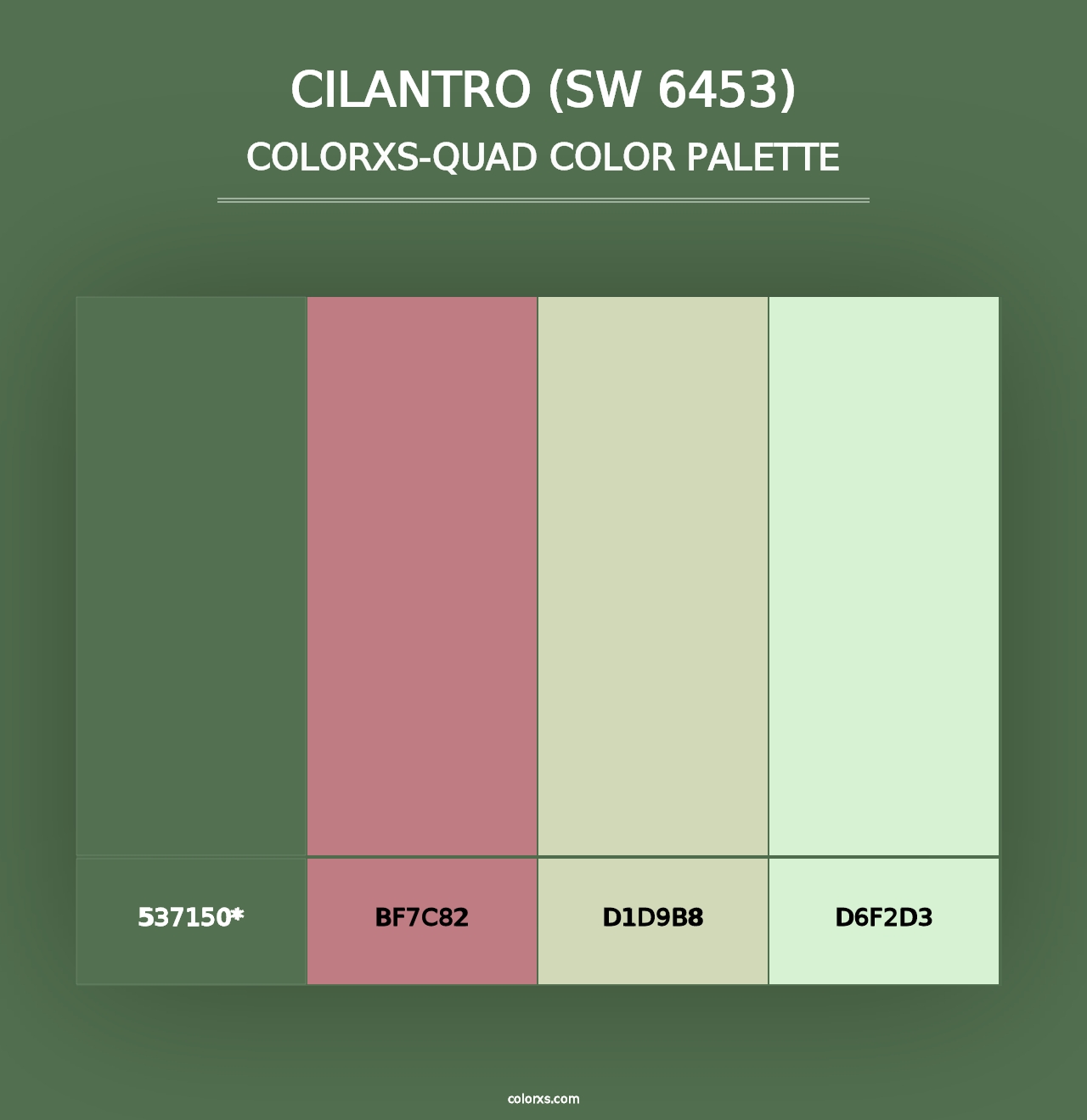 Cilantro (SW 6453) - Colorxs Quad Palette